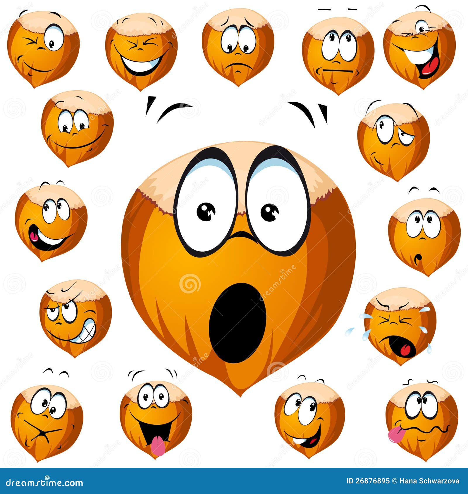 Hazelnut Cartoon Royalty Free Stock Photo Image 26876895