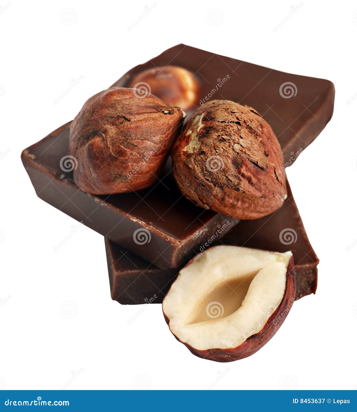 Hazelnut & chocolate stock image. Image of sweet, dessert 8453637
