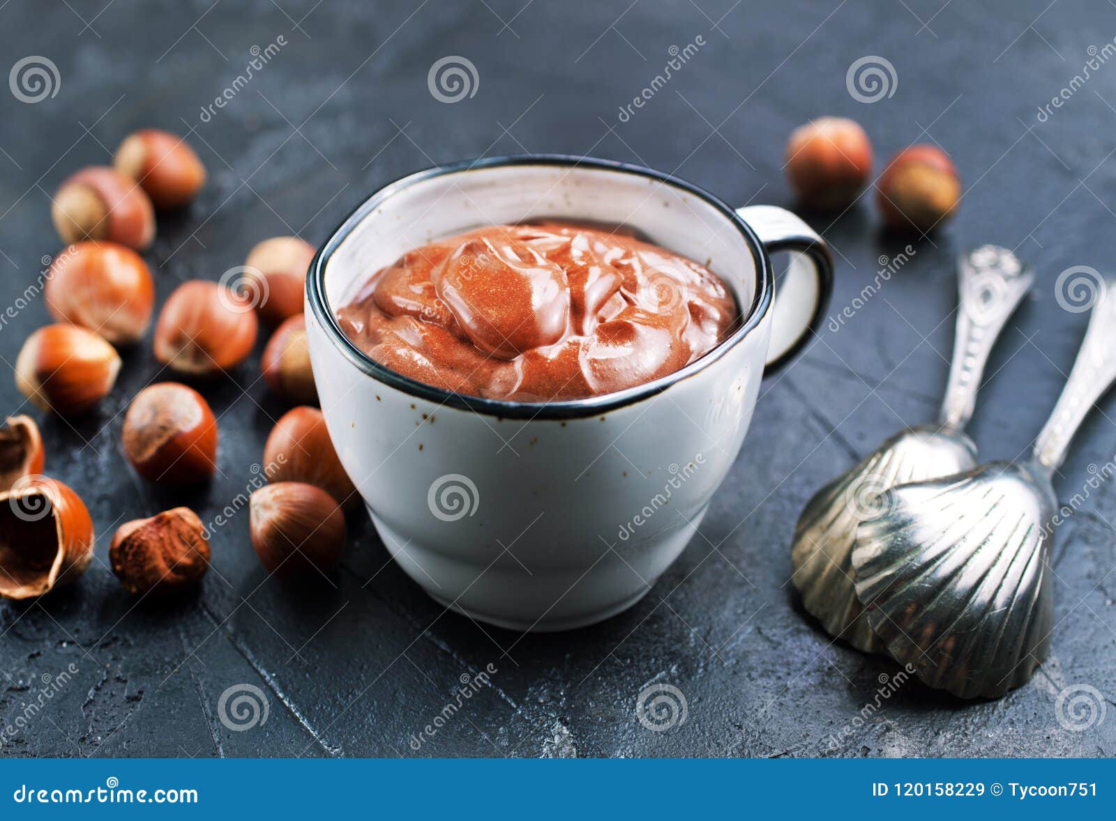 Hazelnut spread stock image. Image of bitter, confection 120158229