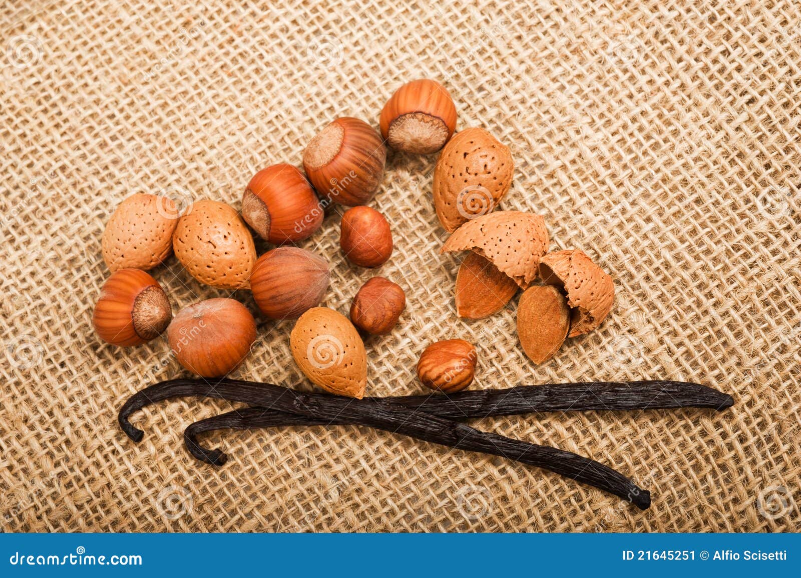 Hazelnuts,almond End Vanilla Stock Image Image of dried, hazelnuts