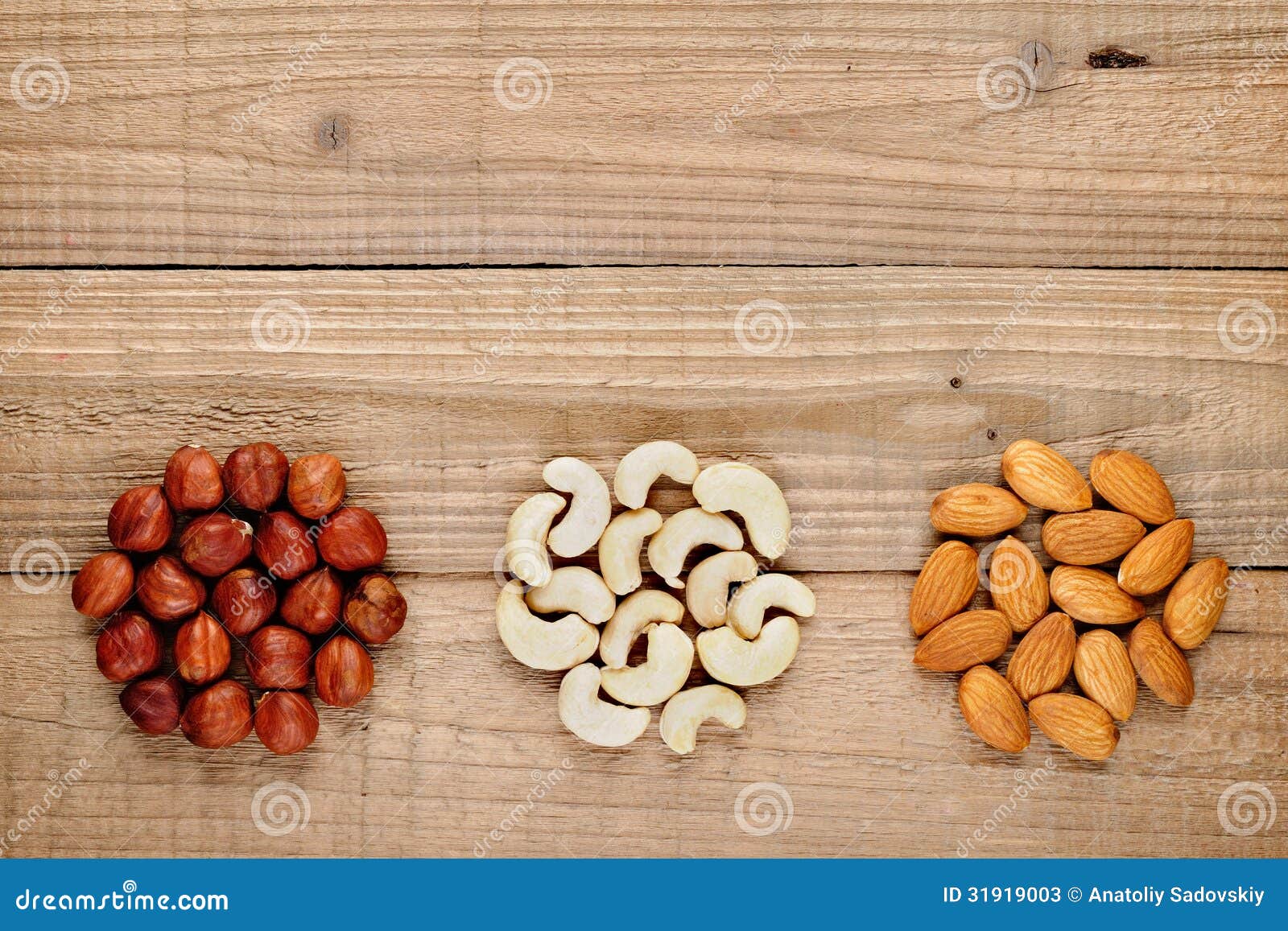 Download Hazelnuts, Almonds And Cashew Nuts Stock Image - Image of ...
