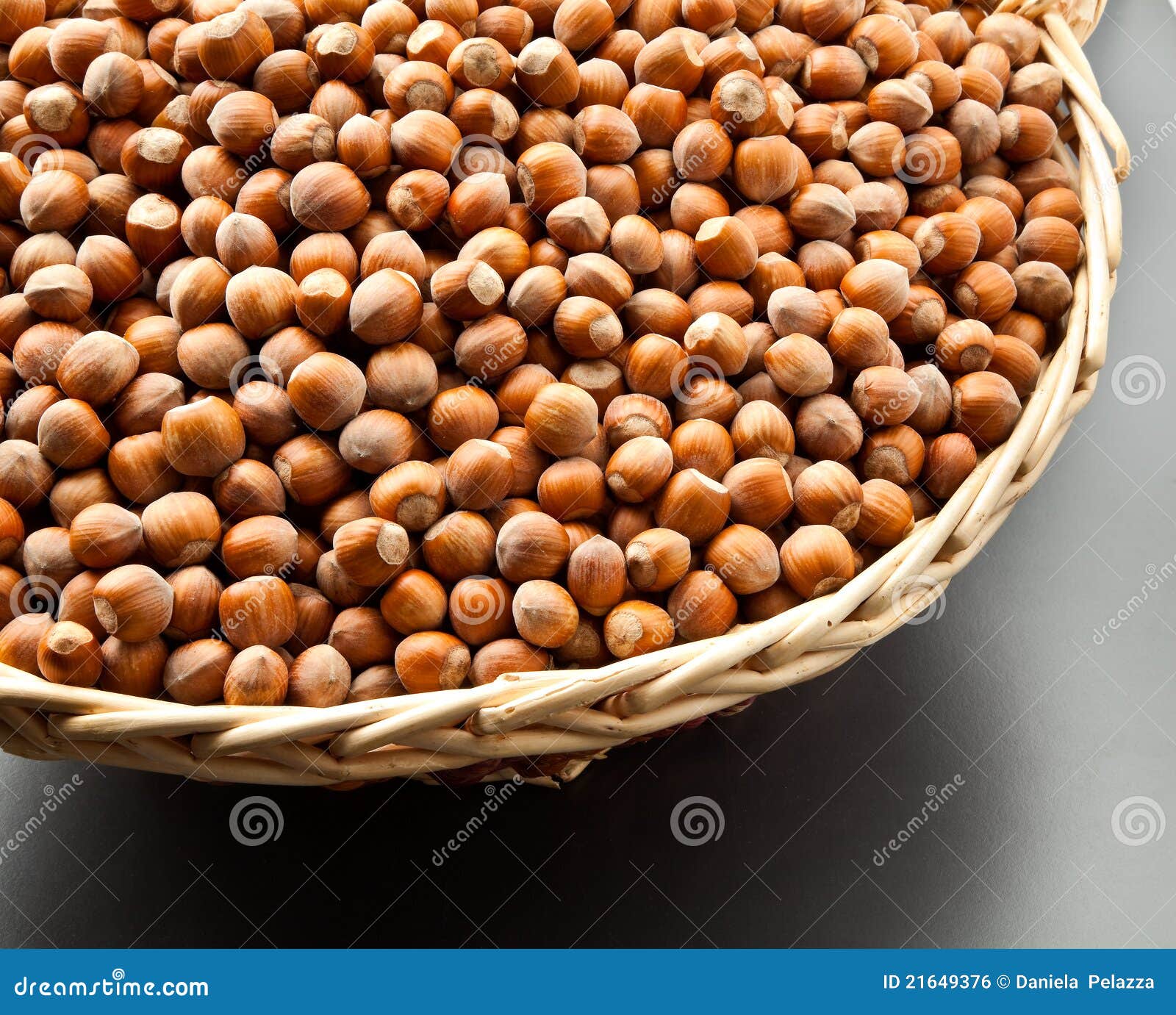 Hazelnuts in a basket stock photo. Image of space, nuts 21649376