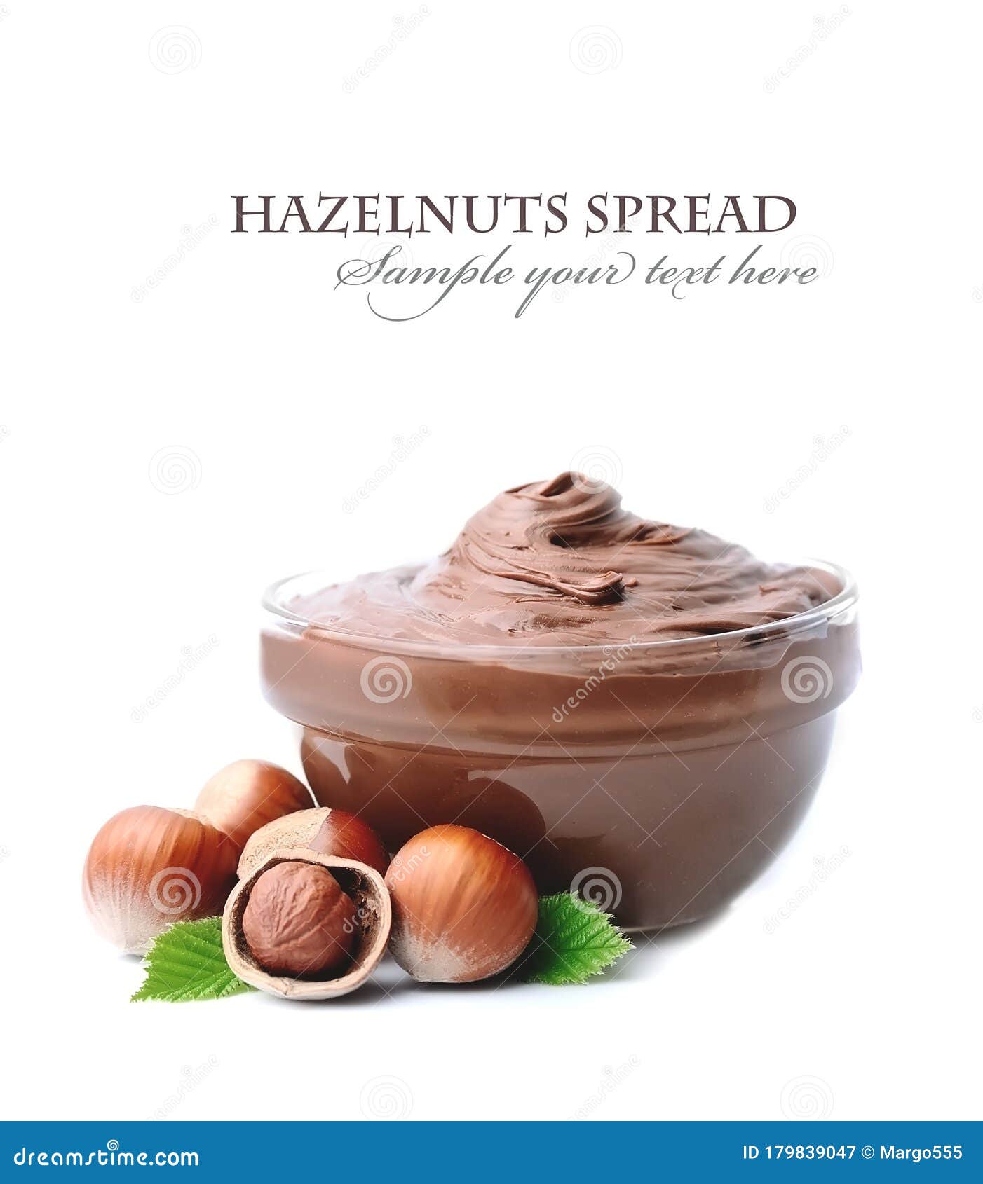 Hazelnuts spread . stock image. Image of lunch, backgrounds 179839047