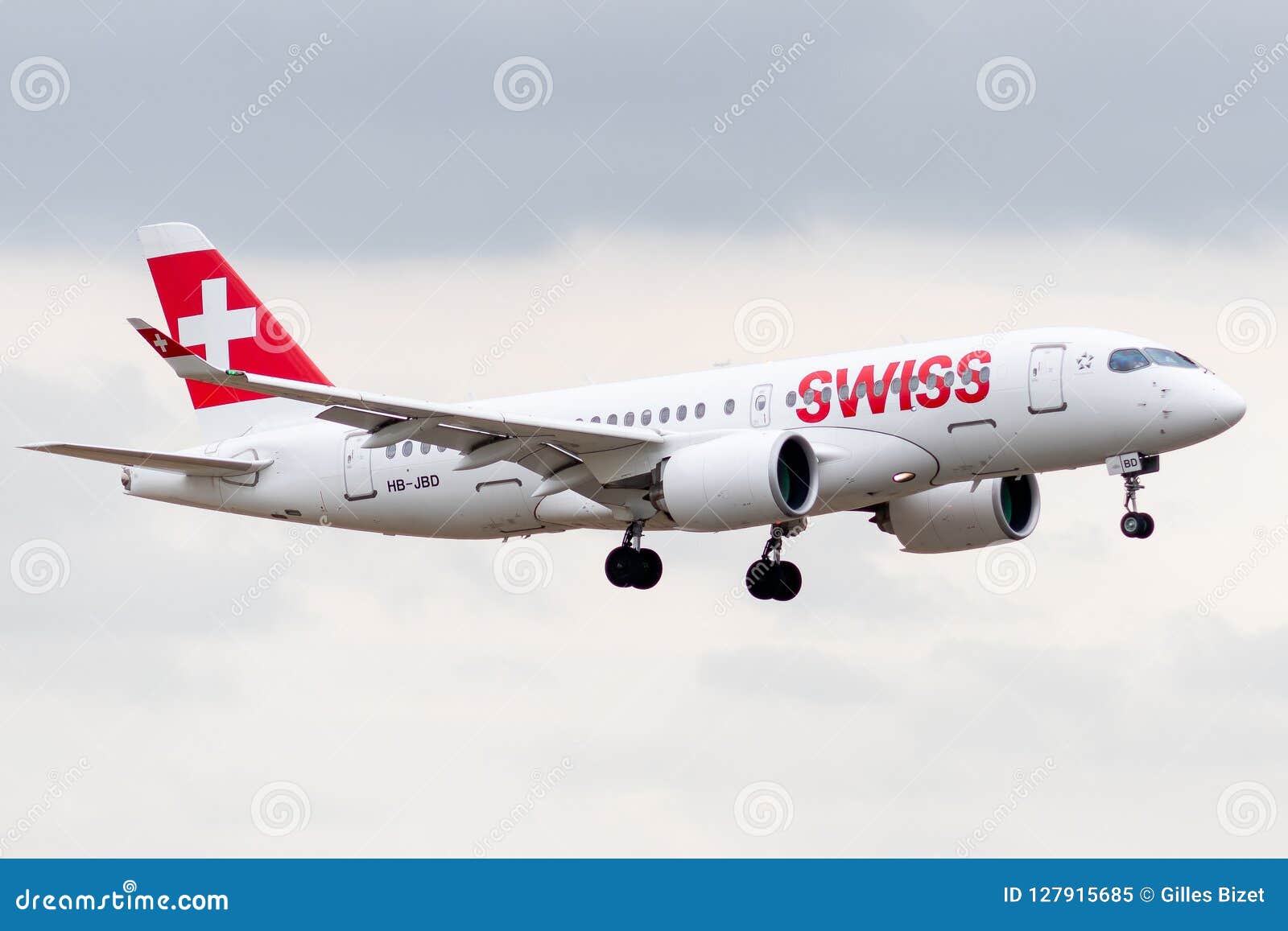 Bombardier Cs100 - 50013, Operated By Swiss Landing Editorial Image - Image  Of Aircraft, Approaching: 127915685