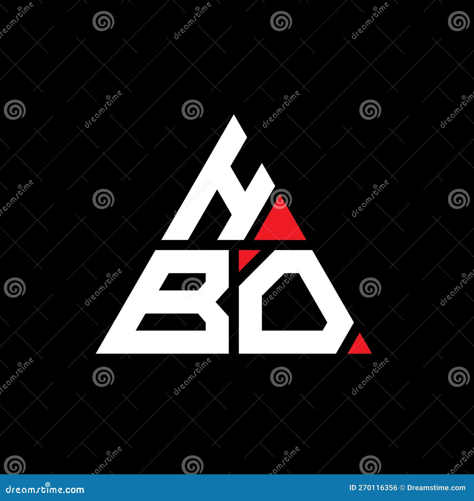 hbo triangle letter logo  with triangle . hbo triangle logo  monogram. hbo triangle  logo template with red