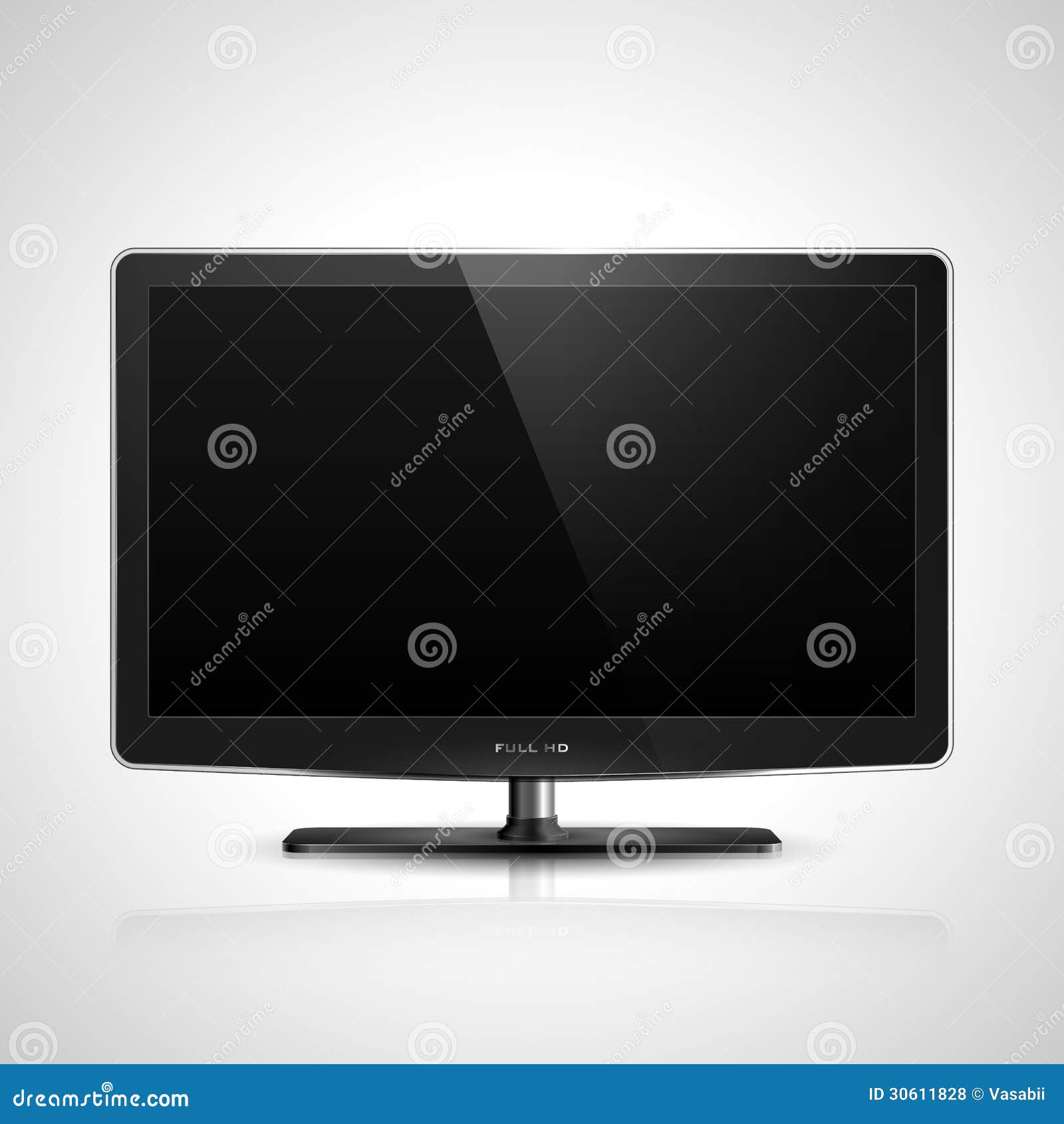 HD TV stock vector. Illustration of dimensional, large - 30611828