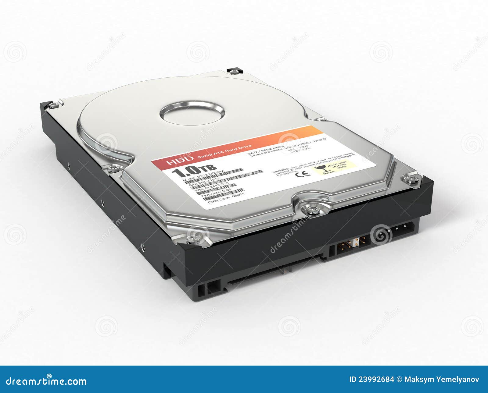 hdd. ata hard disk drive. 3d