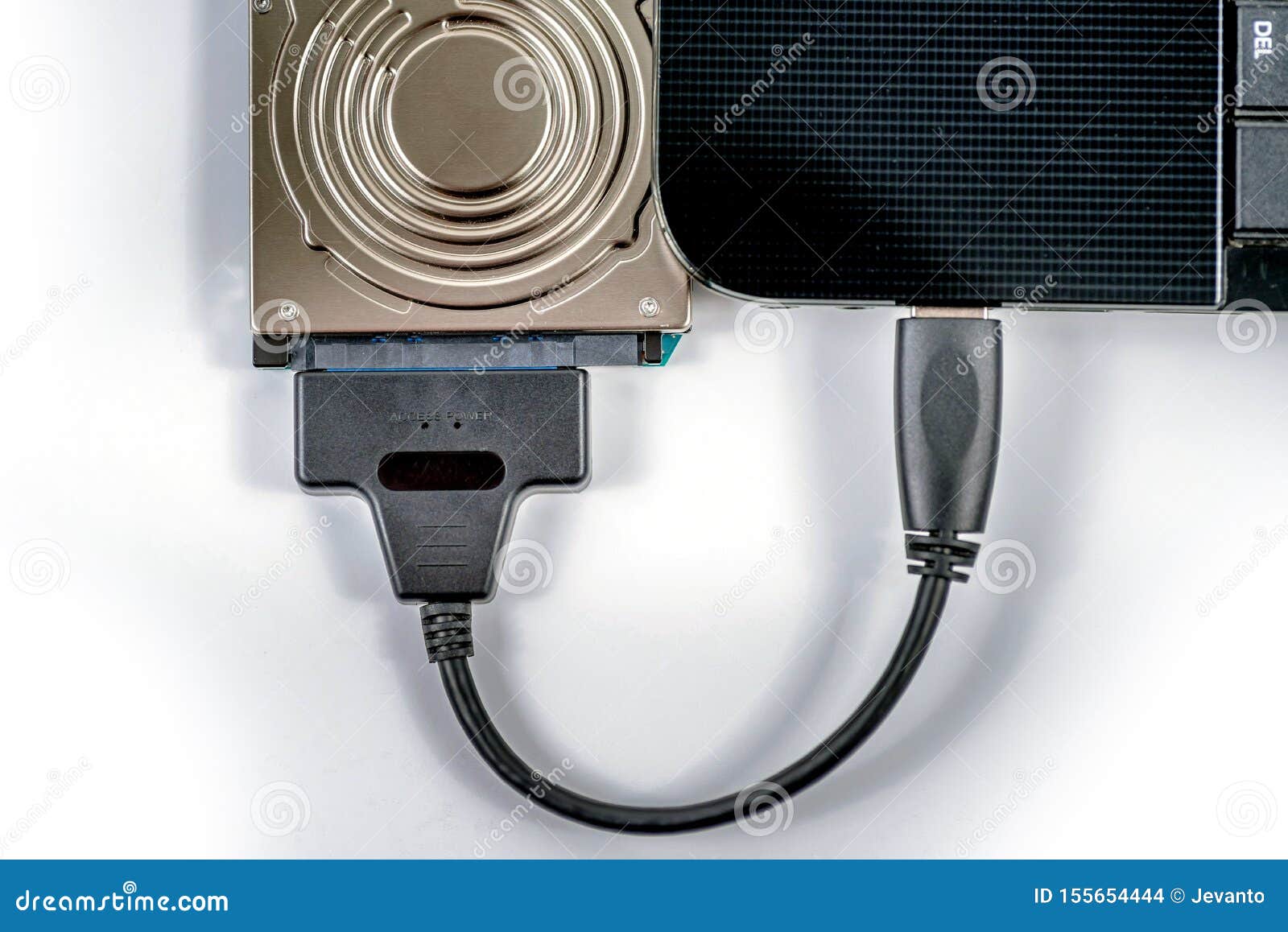 Hdd 2.5 Internal Hard Drive Disk Connected To Laptop Via Sata Usb Cable