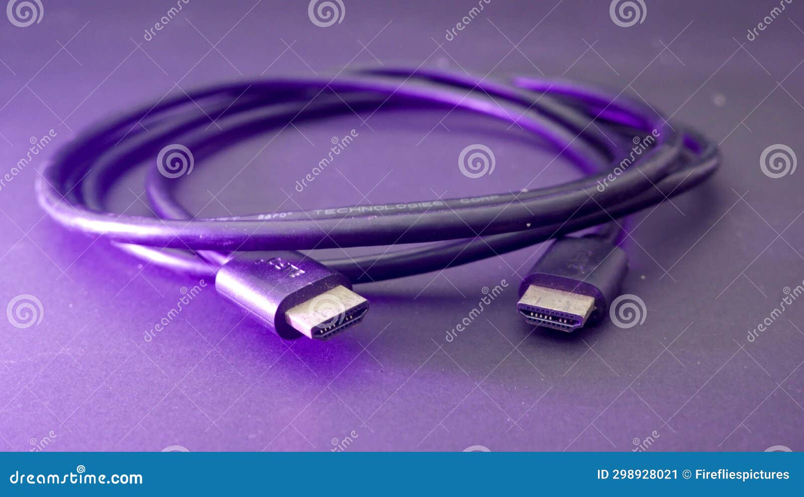 HDMI Cable in Black Background Stock Image Image of english, chrome