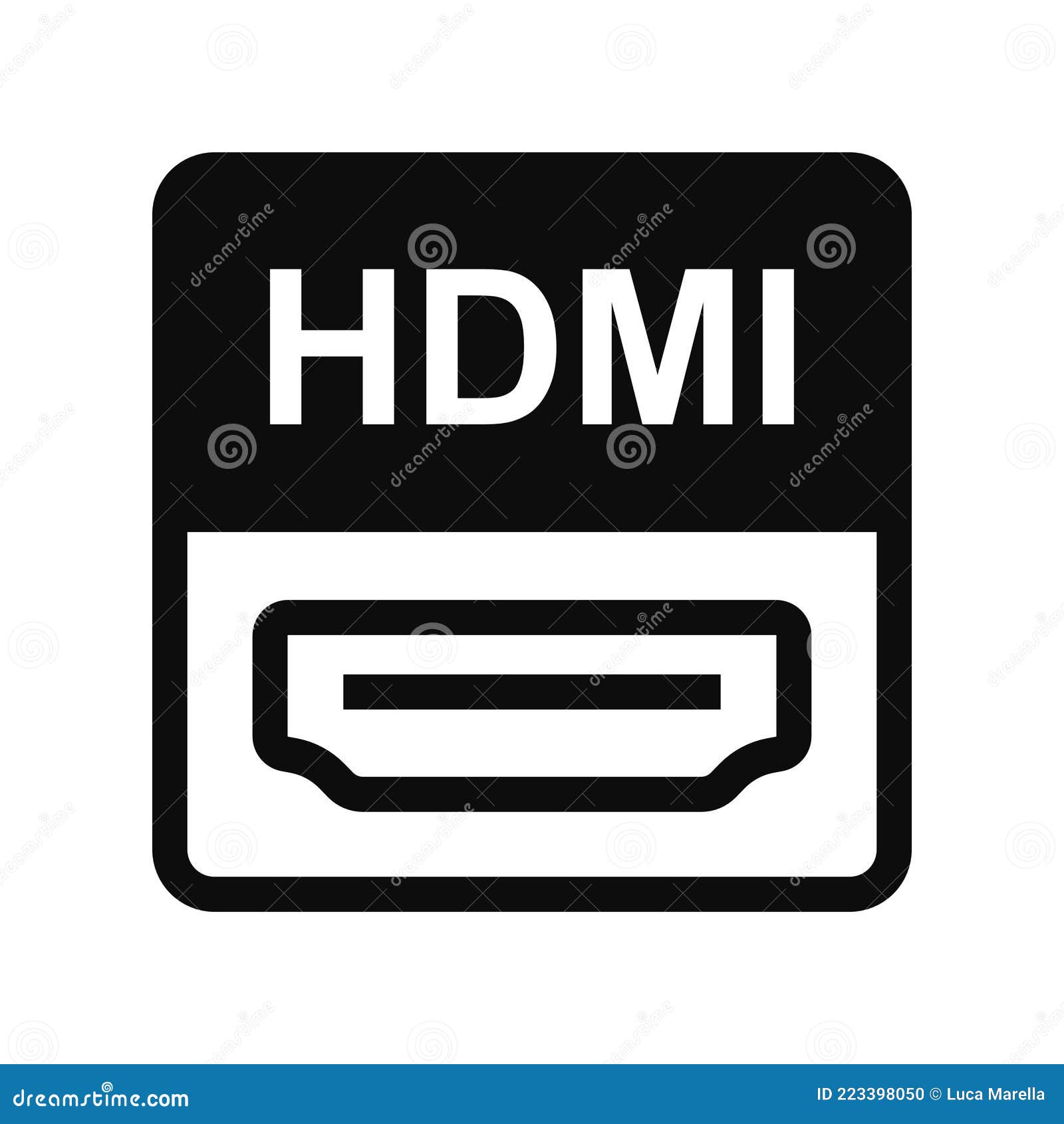 HDMI icon stock vector. Illustration of - 223398050