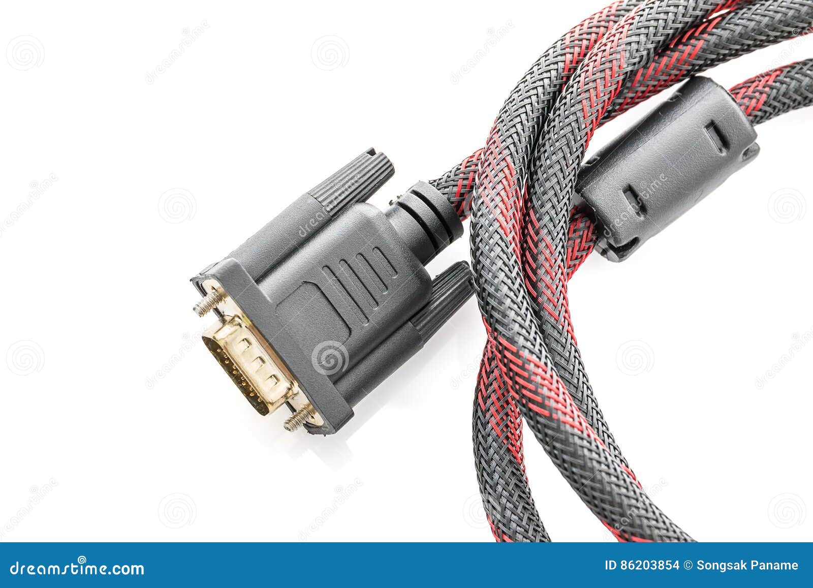 HDMI And VGA Cable Connector On White Stock Photo Image of closeup