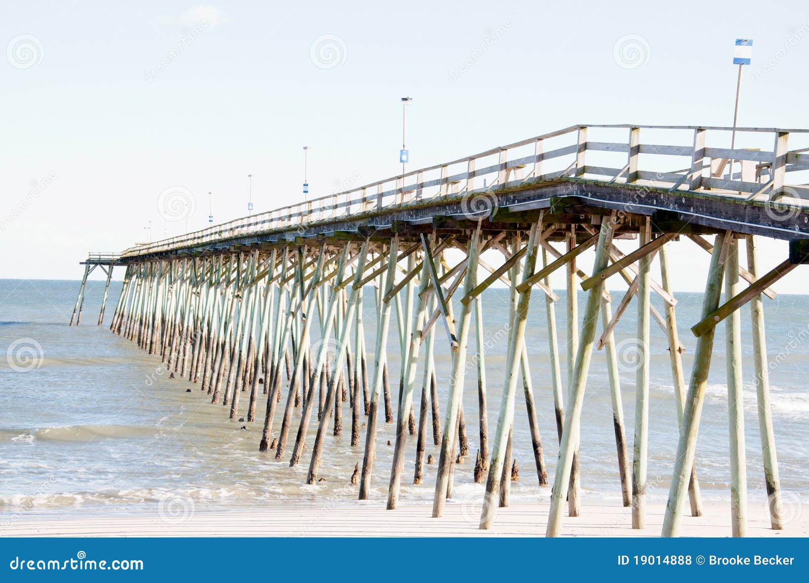 HDR Image of Pier in Carolina Beach, NC Stock Photo Image of blue