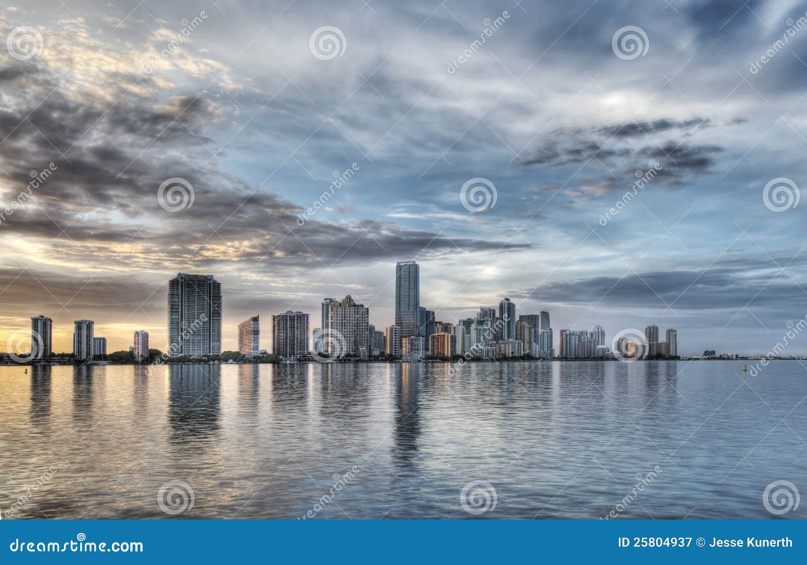 hdr of miami skyline