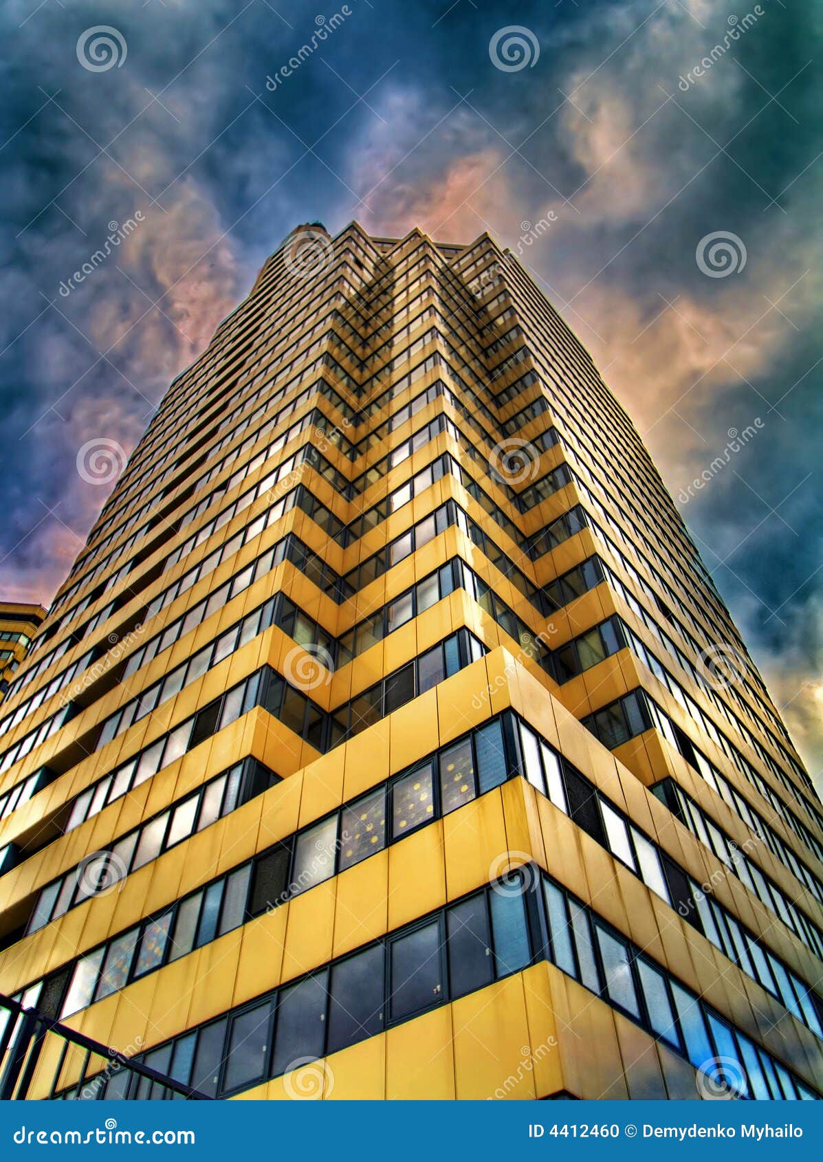 hdr-photo of skyscraper and clouds