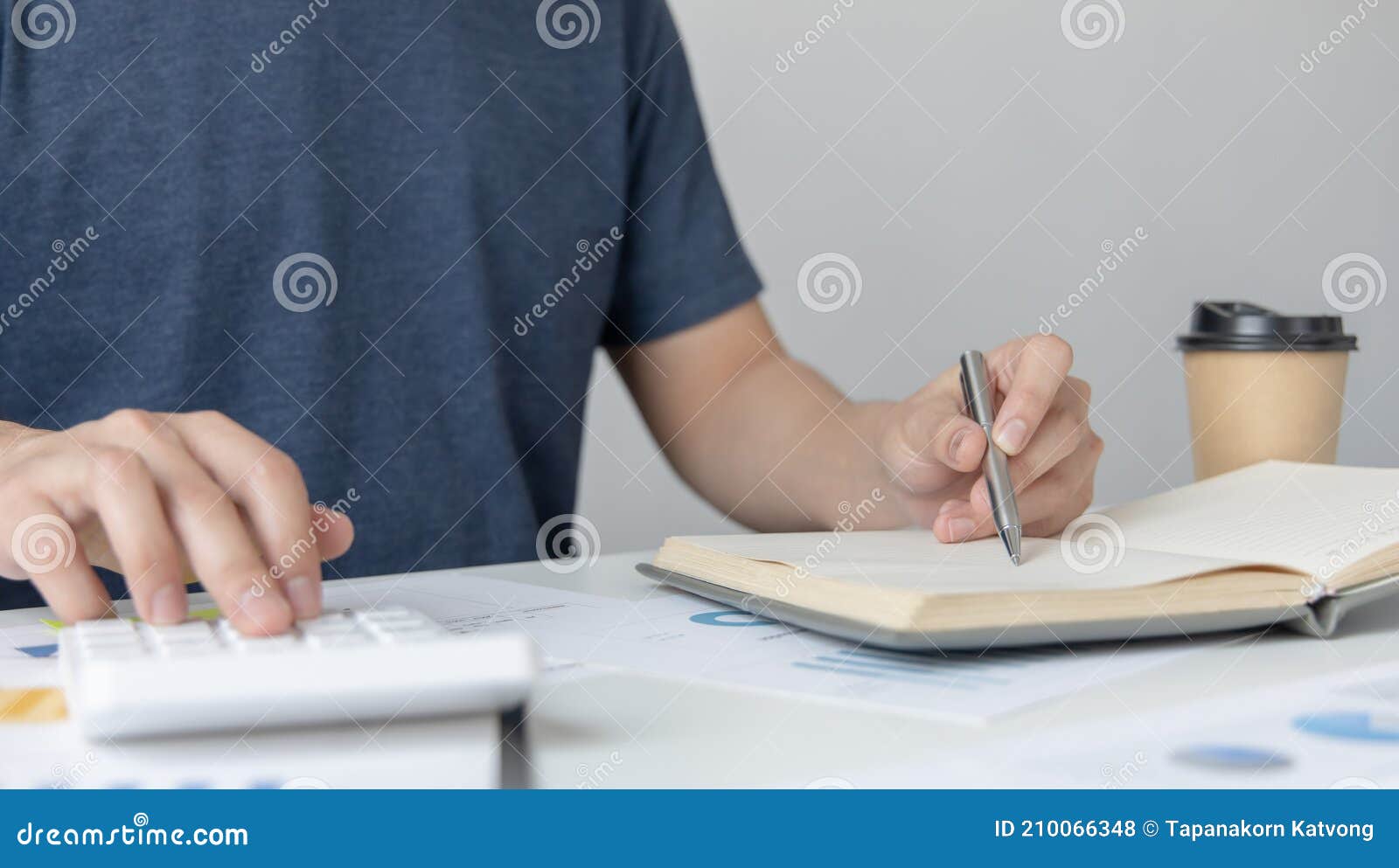 Head of Accounting is Recording the Company`s Financial Growth Statistics Using Graphs As a