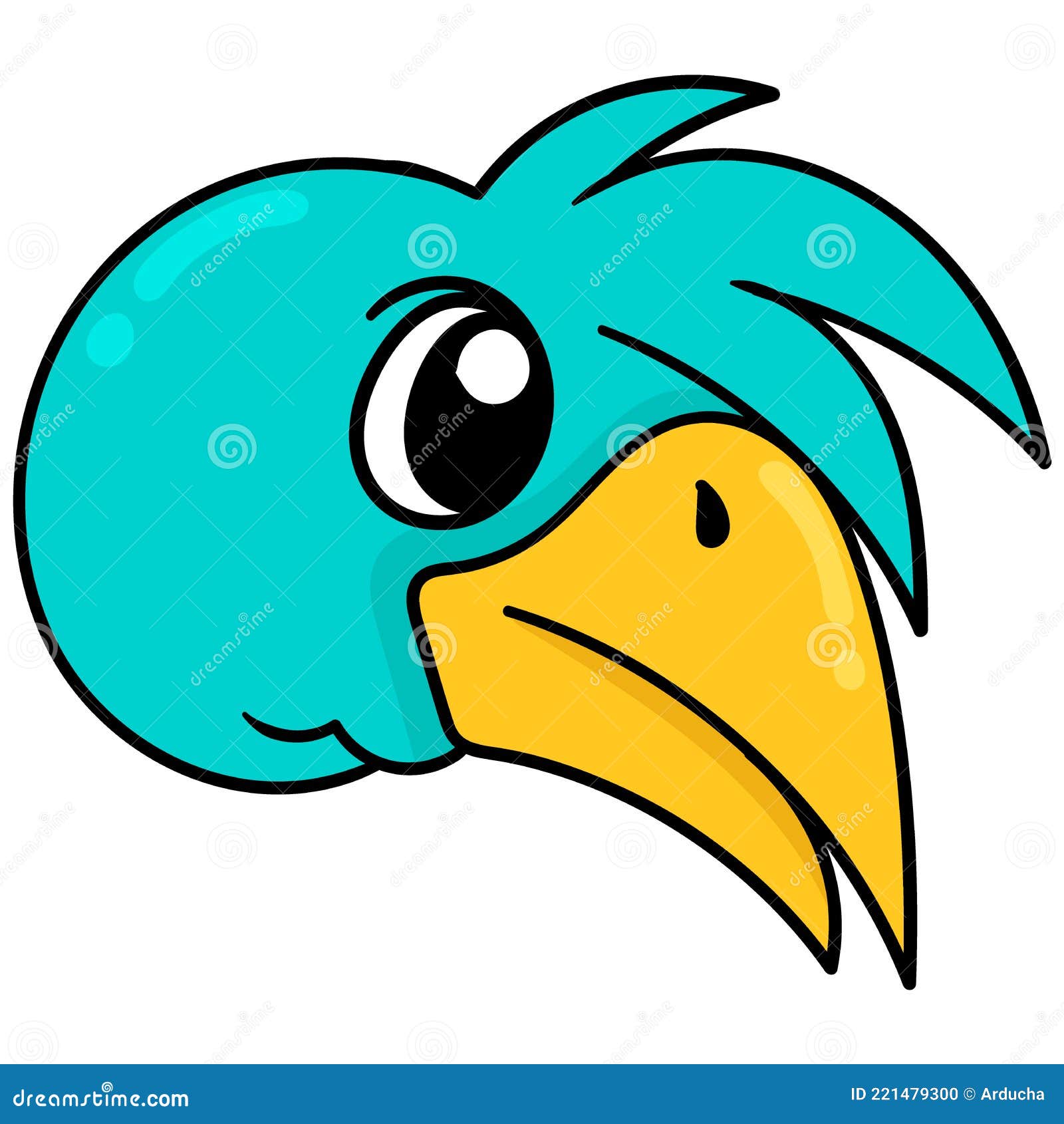 The Head Of A Big Beaked Bird With A Funny Face Doodle Icon Drawing The Head Of A Big Beaked Bird With A Funny Face Doodle Icon Drawing