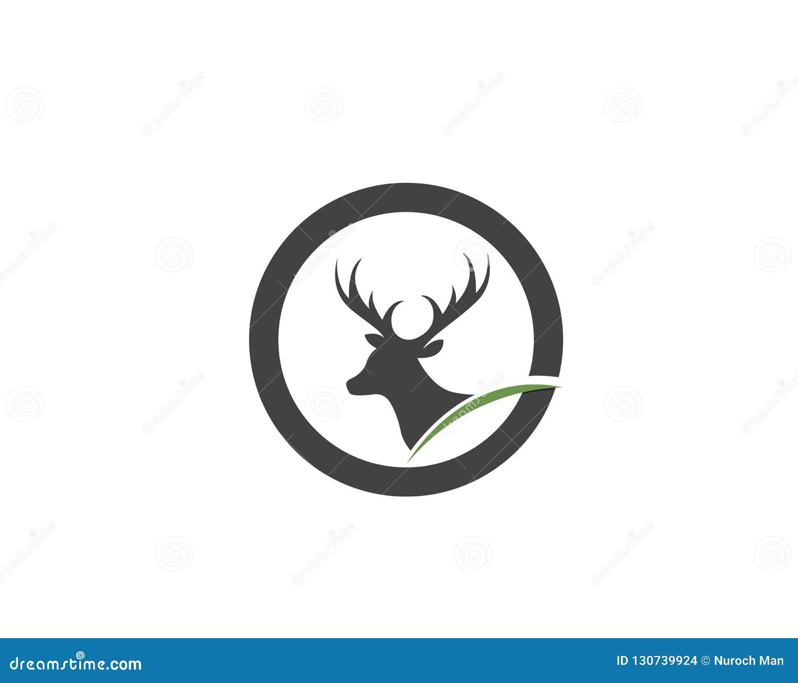 head deer animals logo black silhouete icons