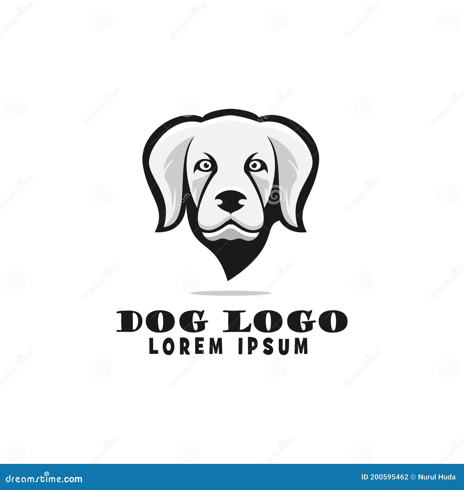 Head Dog Puppy Logo Design Vector Template Stock Vector Illustration