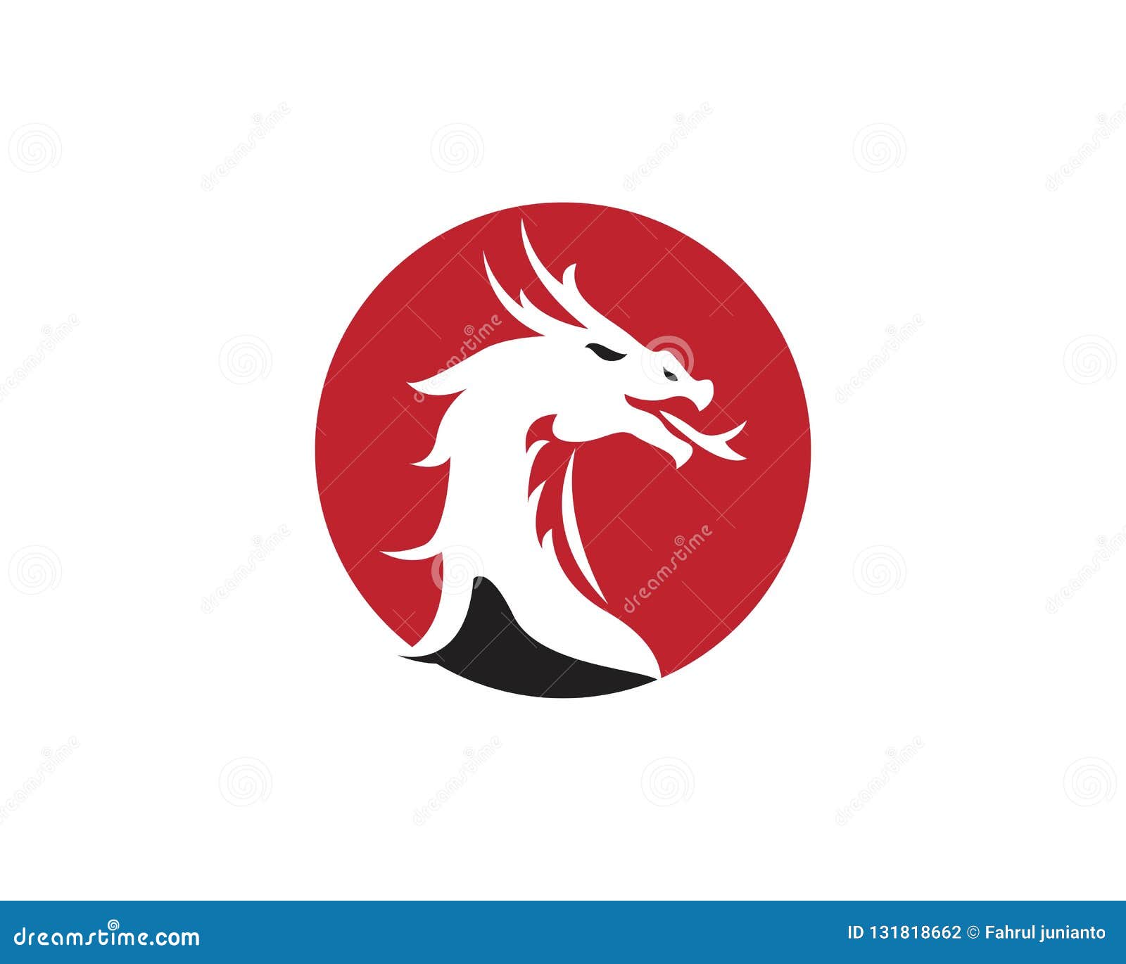 Head Dragon Logo Template Vector Illustration Stock Vector ...