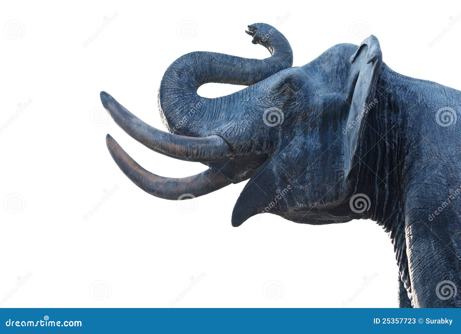 Head of Elephant Made from Cement Stock Image - Image of asian, grey