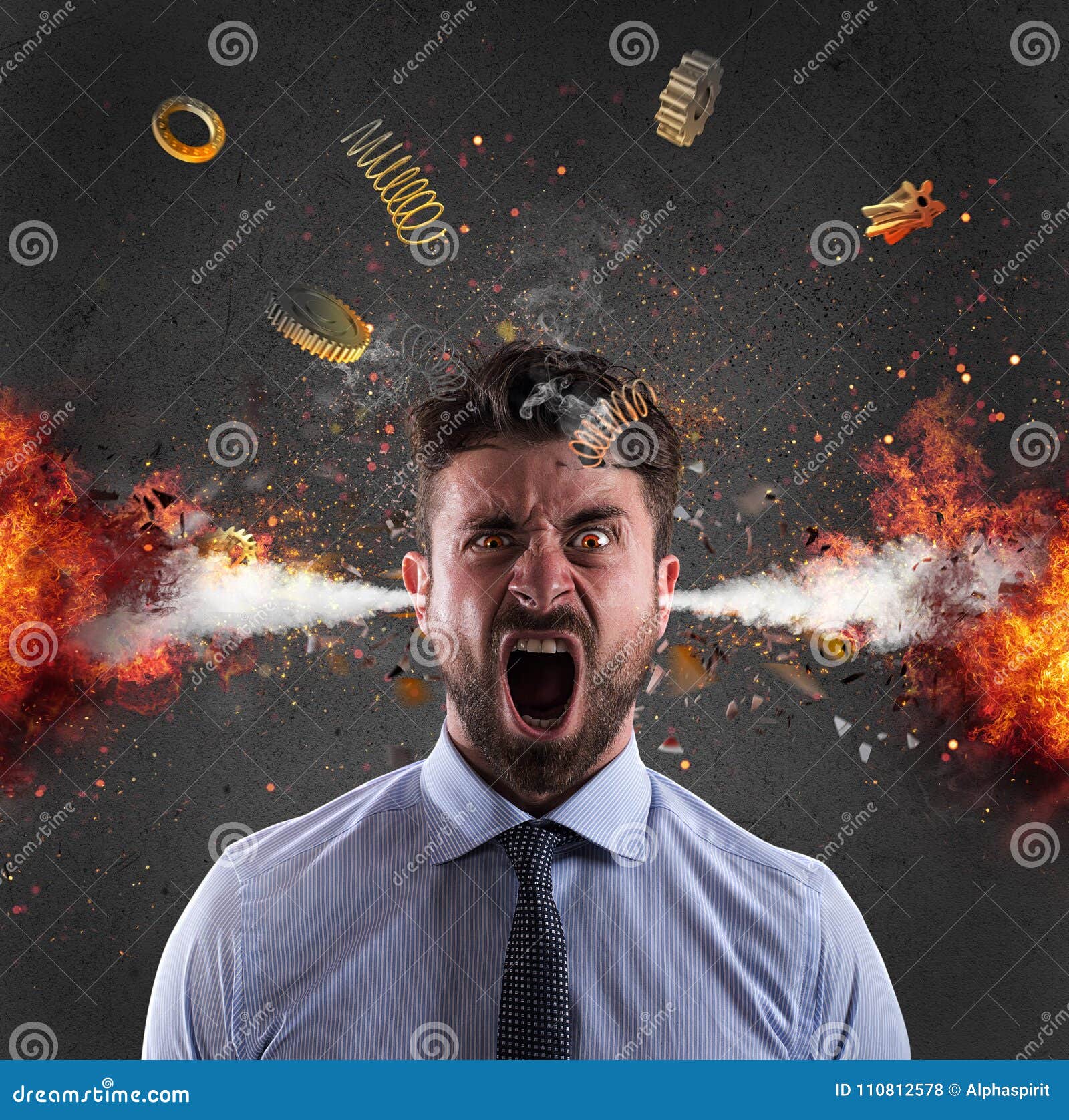 Head Explosion of a Businessman. Concept of Stress Due To Overwork Stock Photo - Image of problem, burn: 110812578 Head Explosion of a Businessman. Concept of Stress Due To Overwork Stock Photo - Image of problem, burn: 110812578