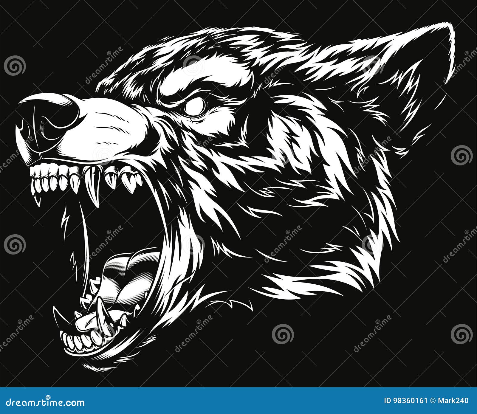 head of the ferocious wolf