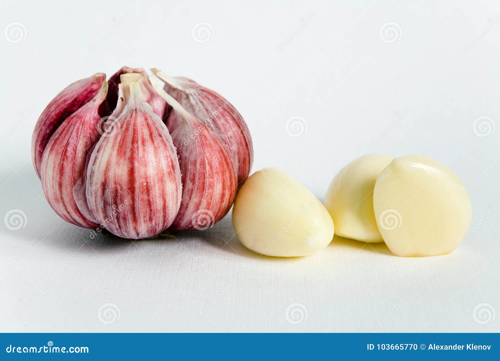 The Head of Garlic and Lobules. Stock Photo Image of healthy