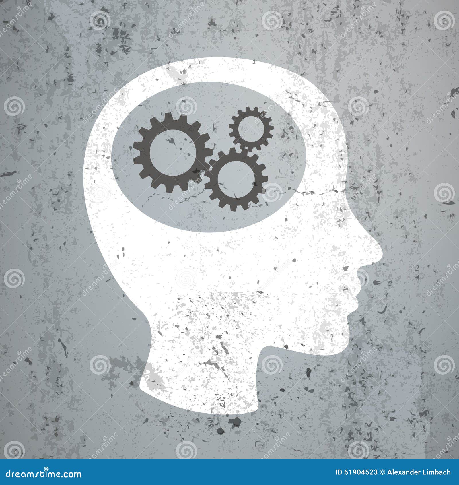 Head Gears Concrete stock illustration. Illustration of concrete 61904523