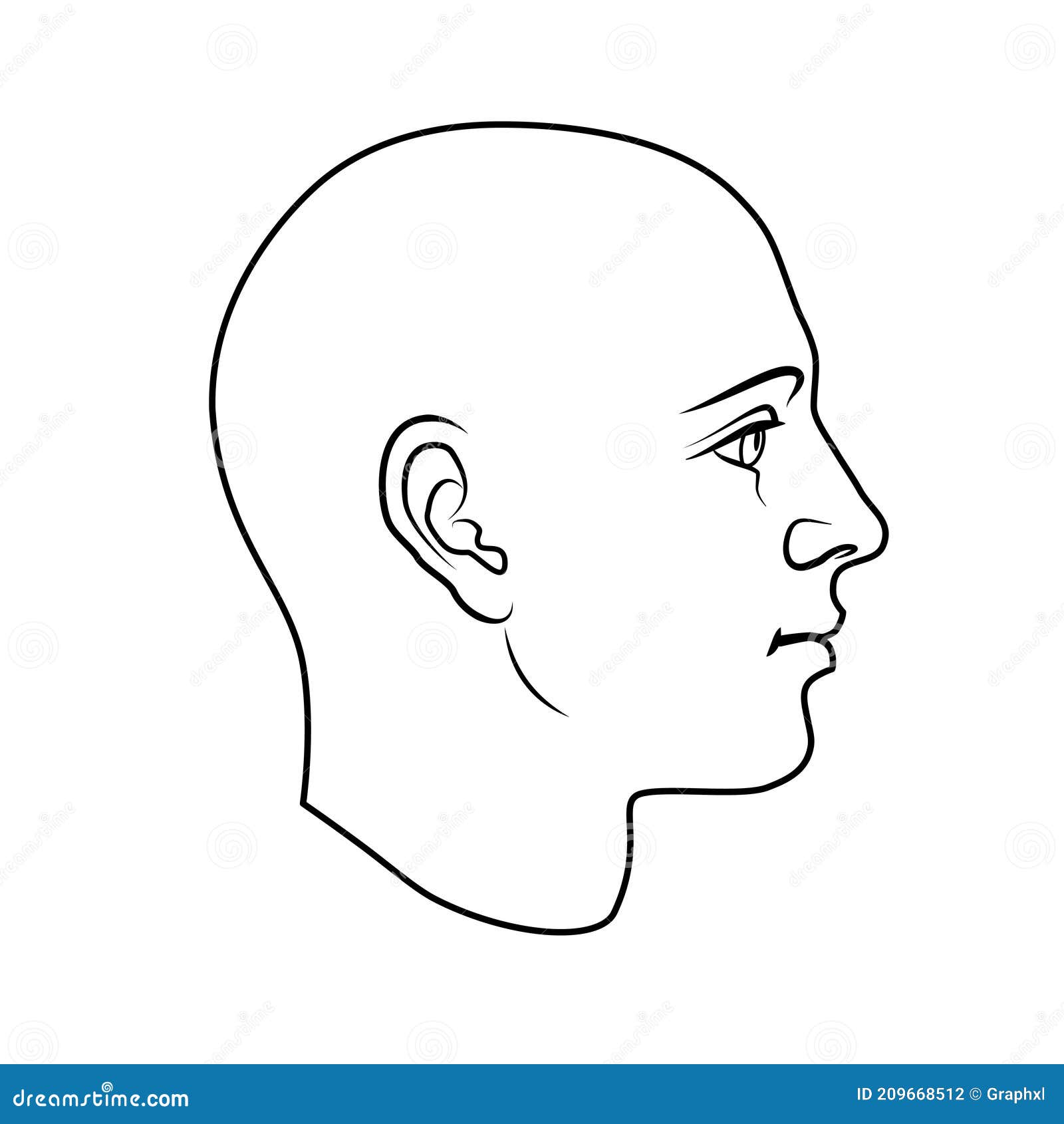 Human Head Side View Stock Illustrations – 6,729 Human Head Side View