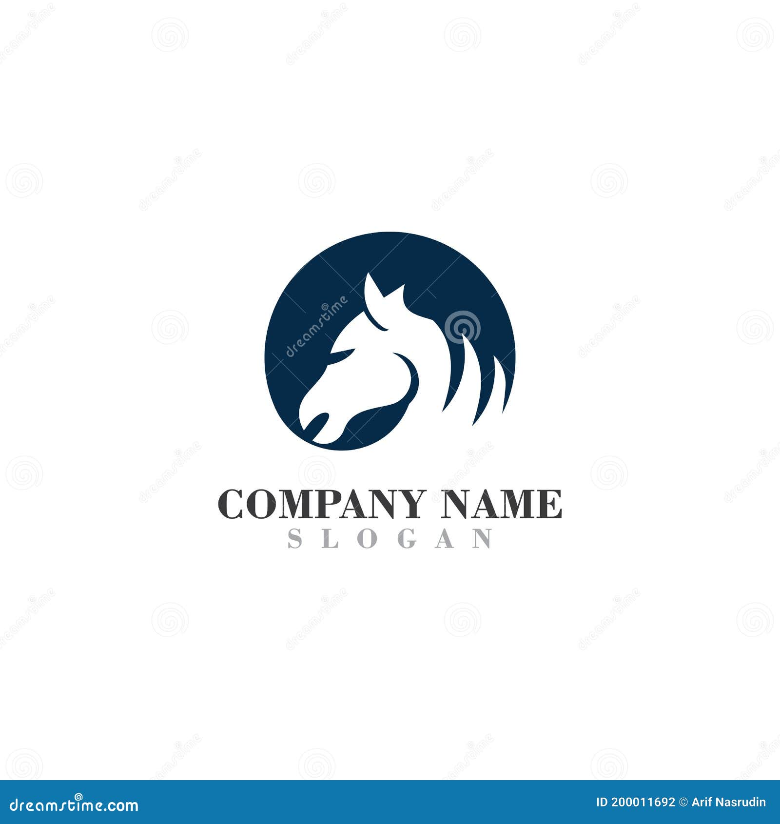 head horse logo  concept simple graphic template 