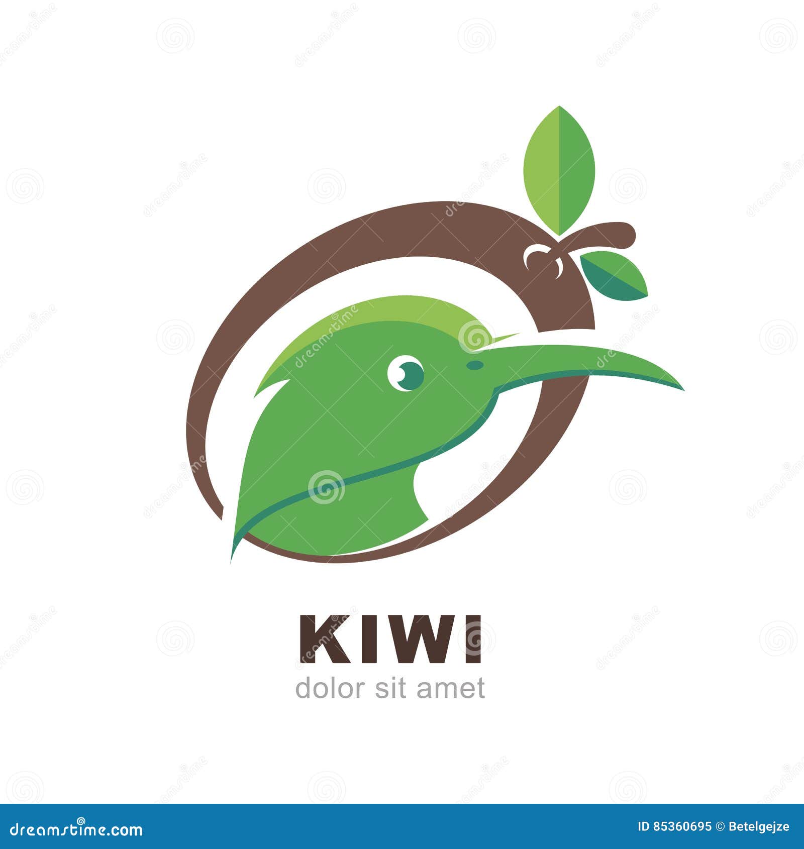 Eco Kiwi Fruit Logo Vector Image Graphic by 2qnah · Creative Fabrica