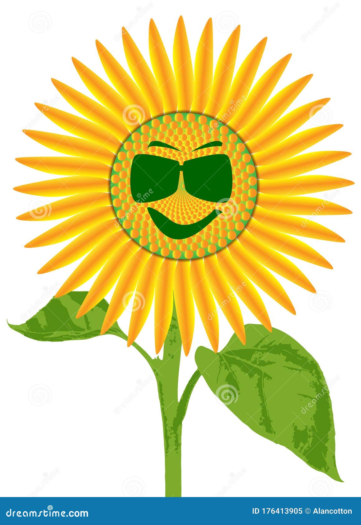 Download Smiley Face Giant Sunflower Stock Vector - Illustration of ...