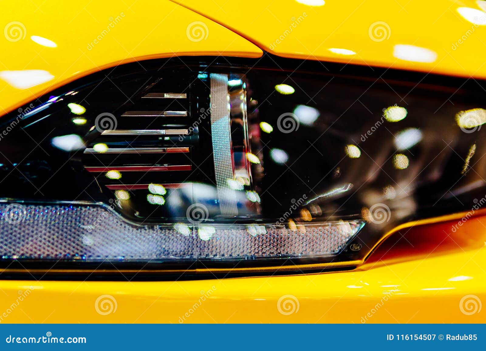 Head Lights of Sports Car stock image. Image of bulb 116154507