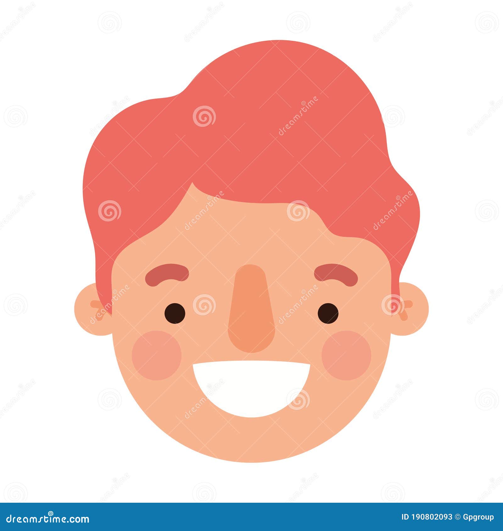 Head Man Cartoon Smiling Vector Design Stock Vector - Illustration of ...