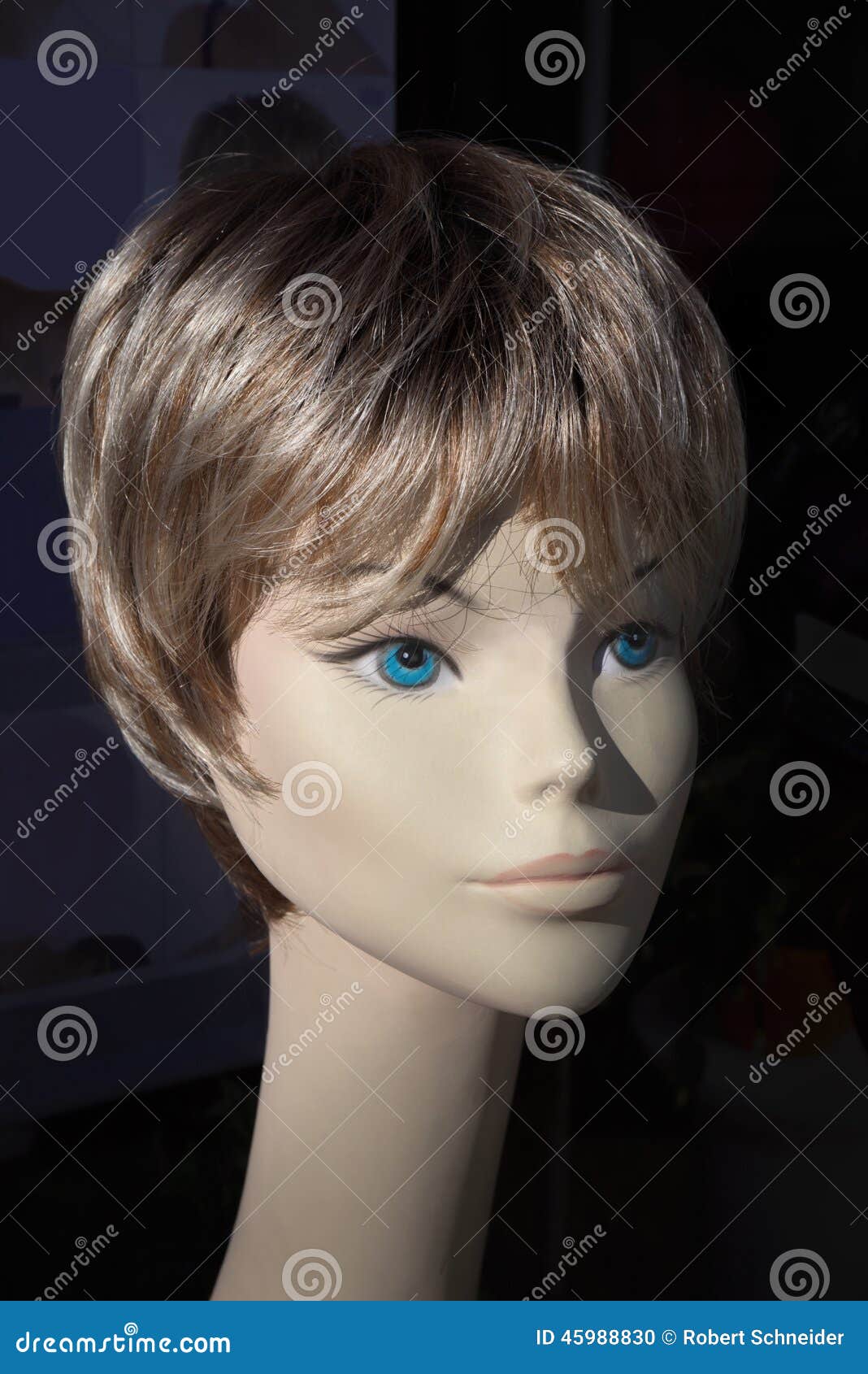 Head of a mannequin stock photo. Image of grace, window 45988830
