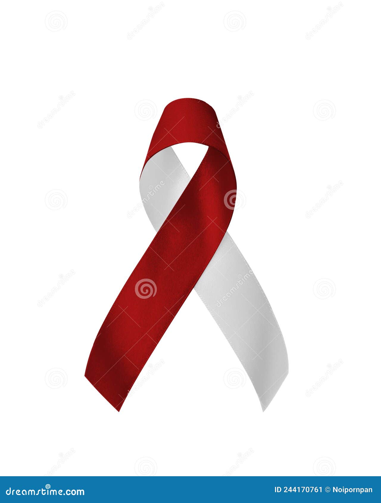 head and neck cancer awareness with burgundy ivory white color ribbon  with clipping path