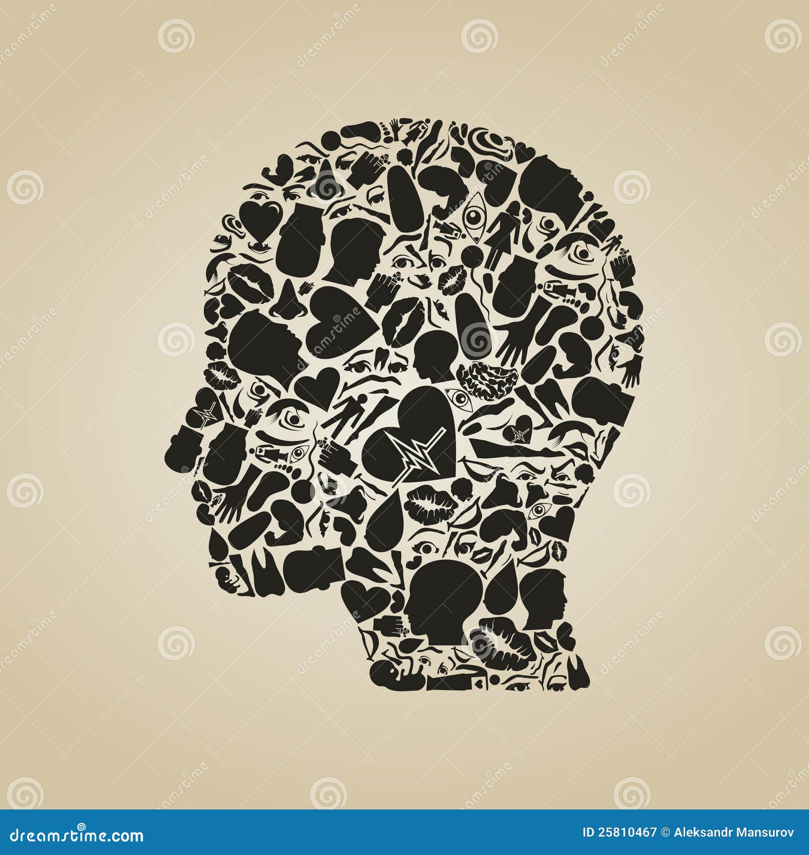 Head Of A Part Of A Body Royalty Free Stock Photography - Image: 25810467