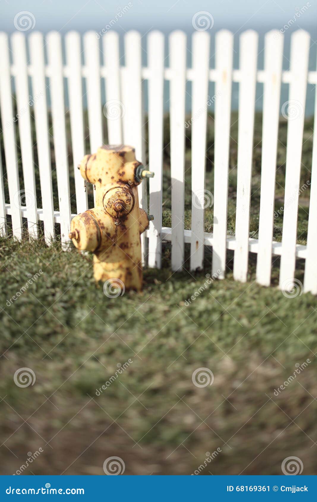 Head Pump Fire Fighting Sits beside a Fence Stock Image Image of