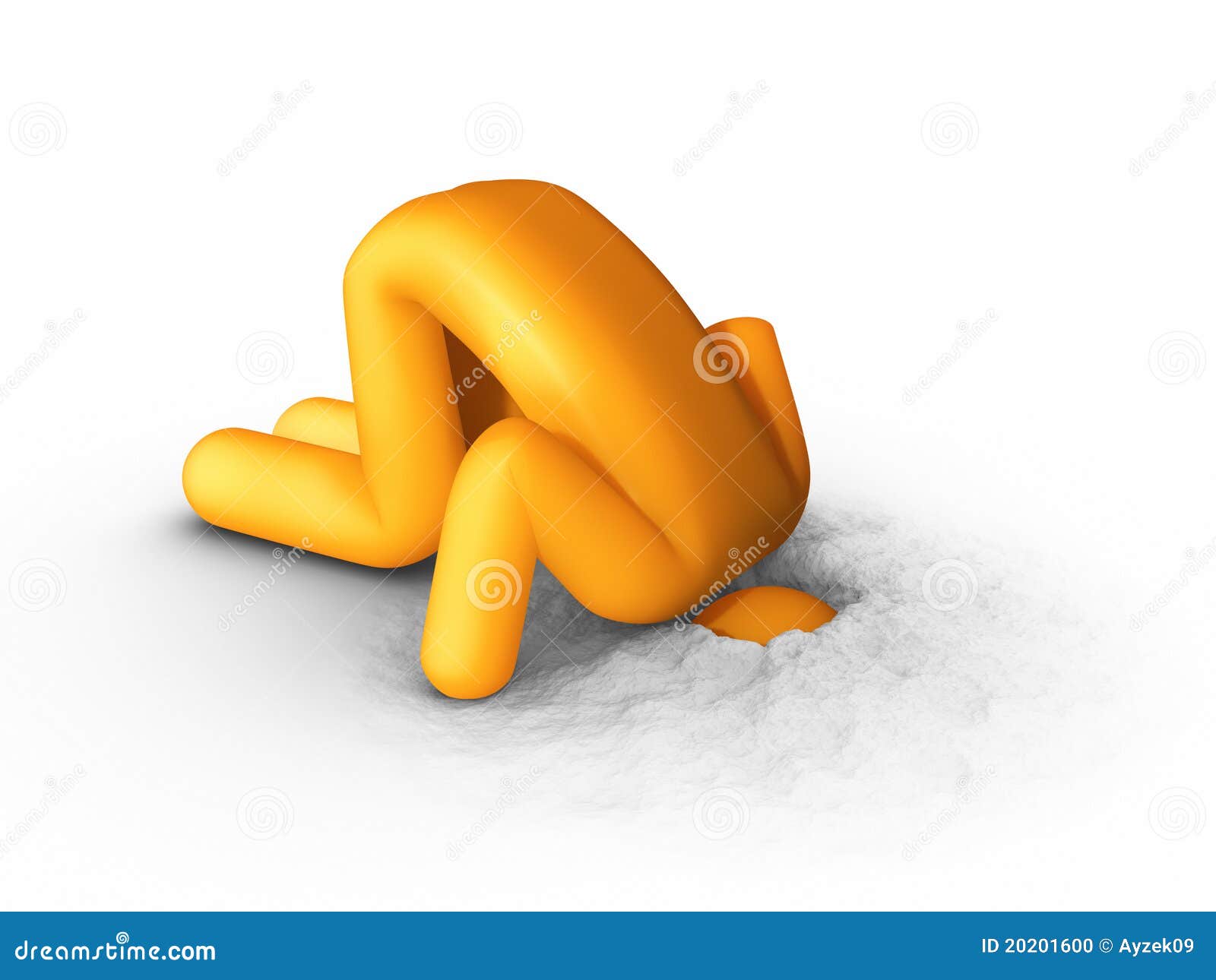 Head in the Sand stock illustration. Illustration of looking 20201600