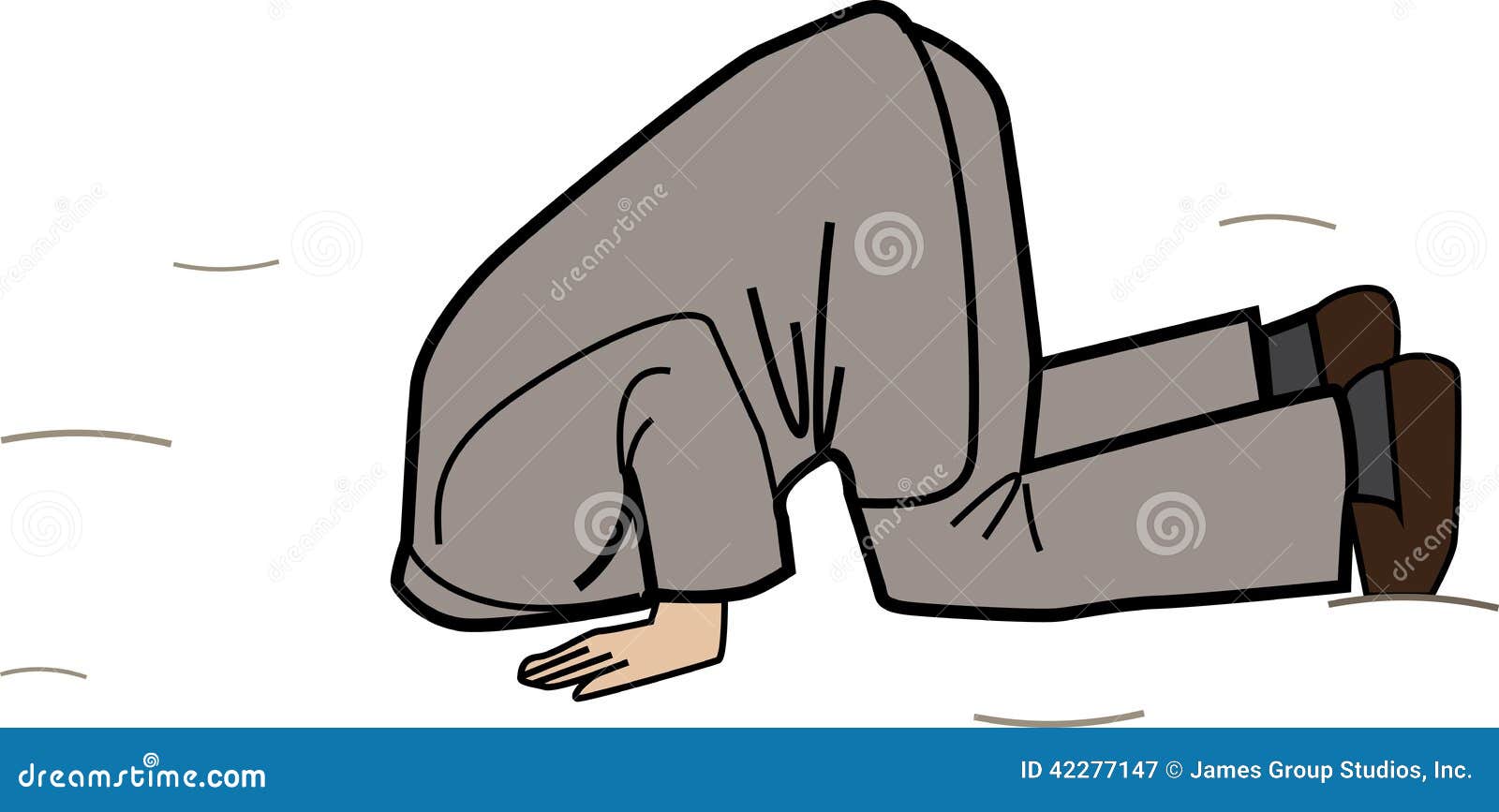 Head In The Sand Stock Vector Image 42277147
