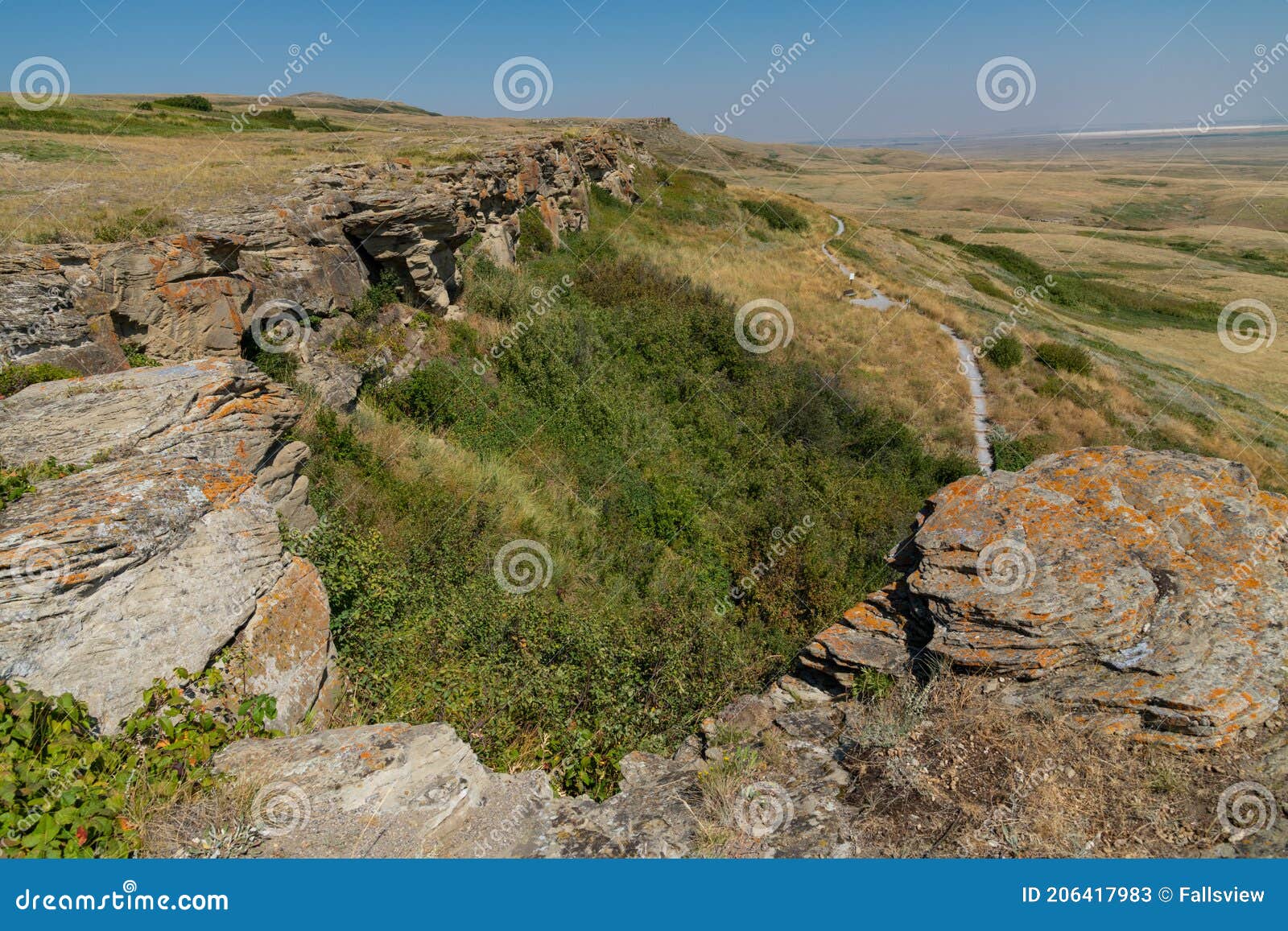 Headsmashedin Buffalo Jump, Alberta, Canada Stock Image Image of