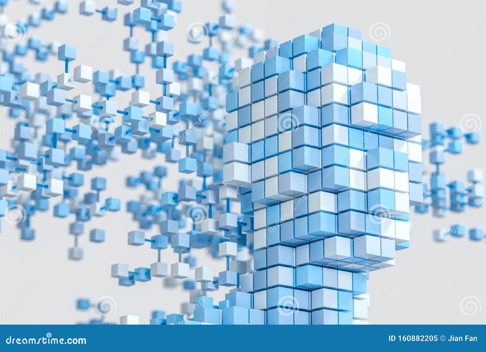 the head of the virtual robot with  of artificial intelligence, 3d rendering