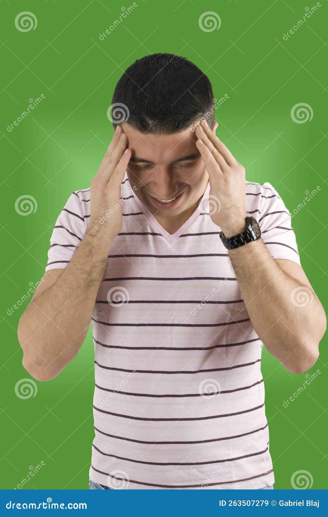 Headache man stock image. Image of suffer, sick, headache 263507279