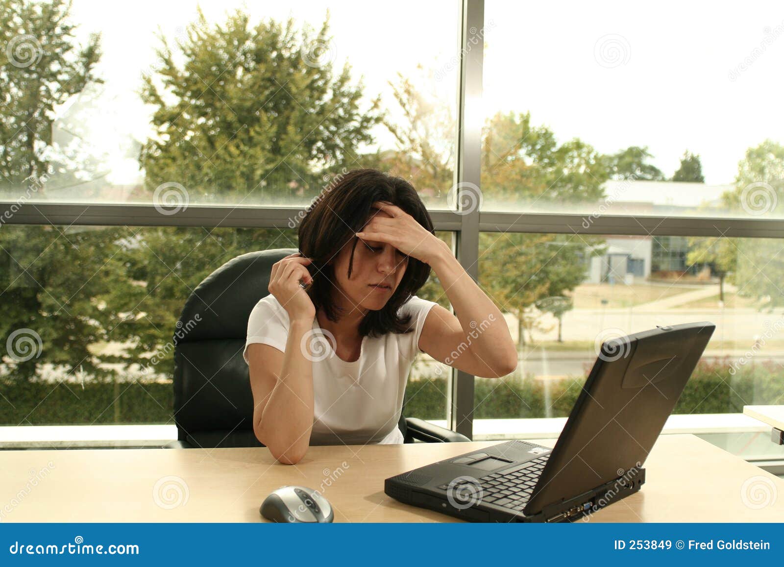 Headache at the office stock image. Image of stress, posture 253849