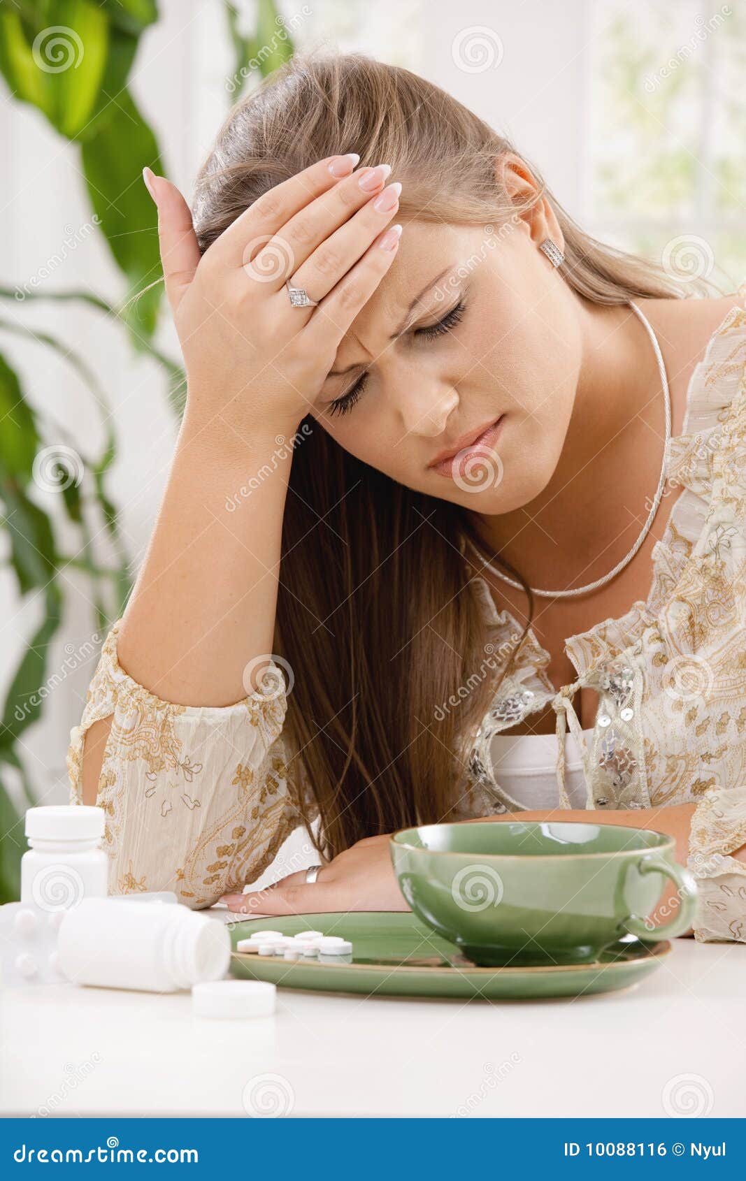 Headache and pills stock photo. Image of hand, hold, health 10088116