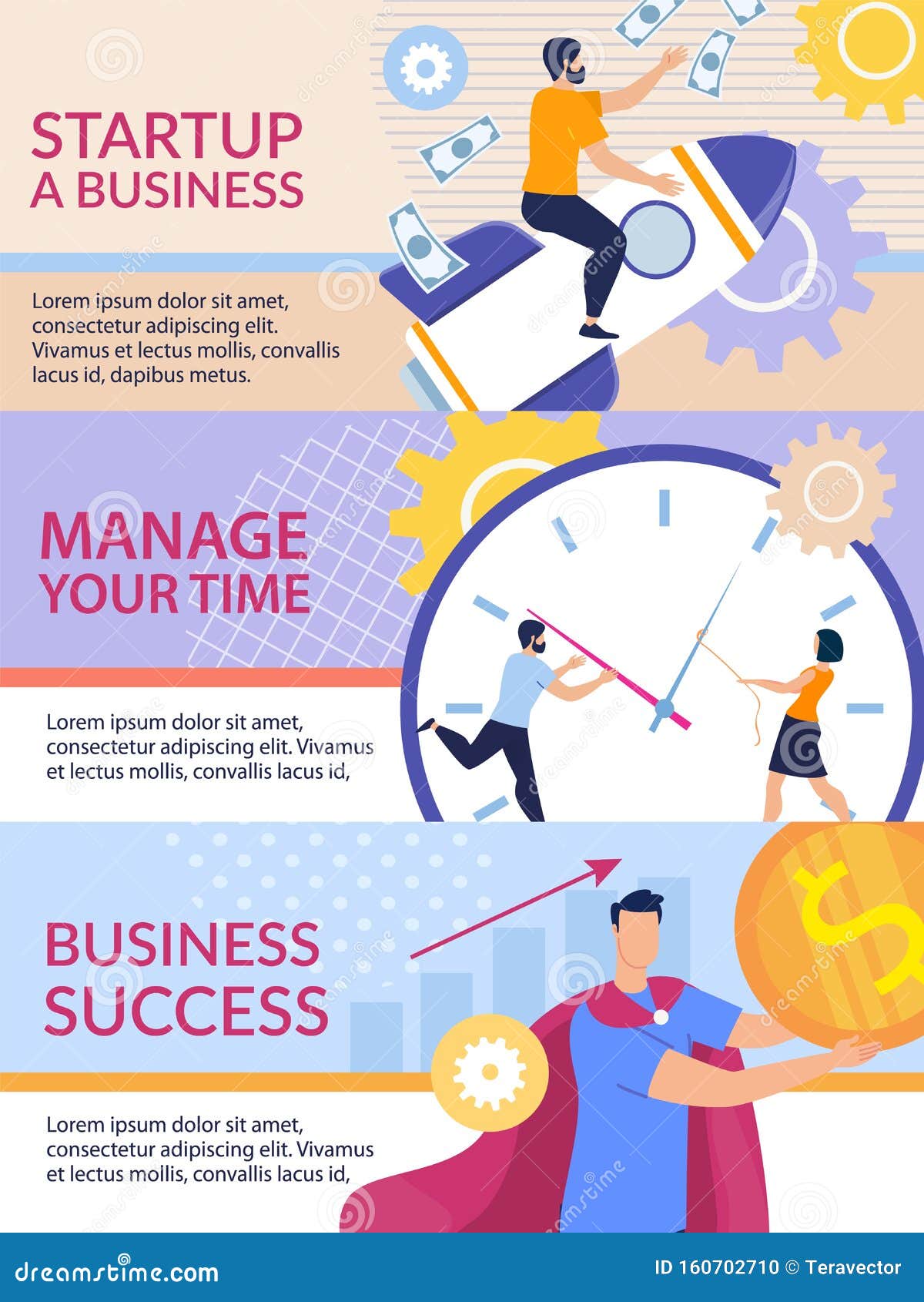 header banner set for business support services