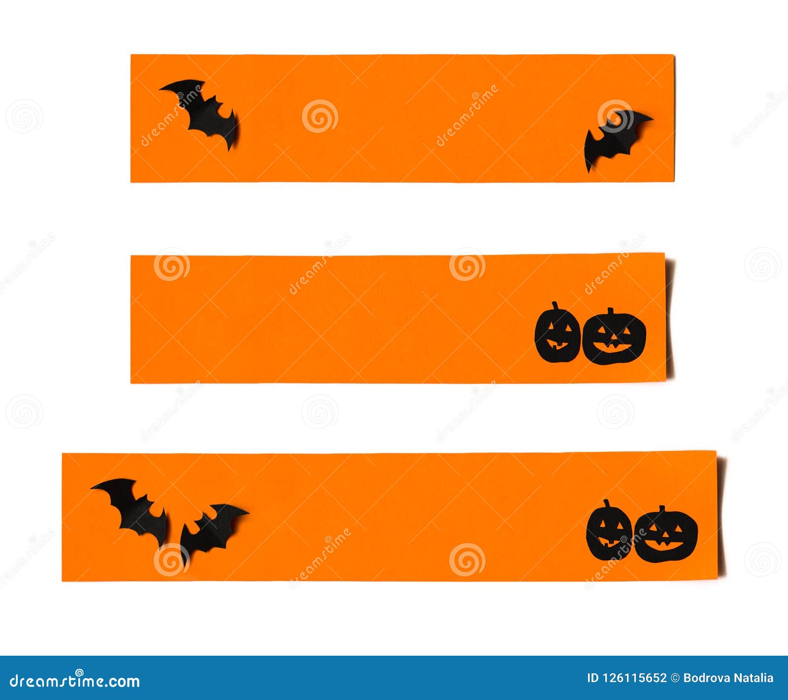 Header or Banner Set with Halloween Pumpkin and Bat Stock Photo - Image ...