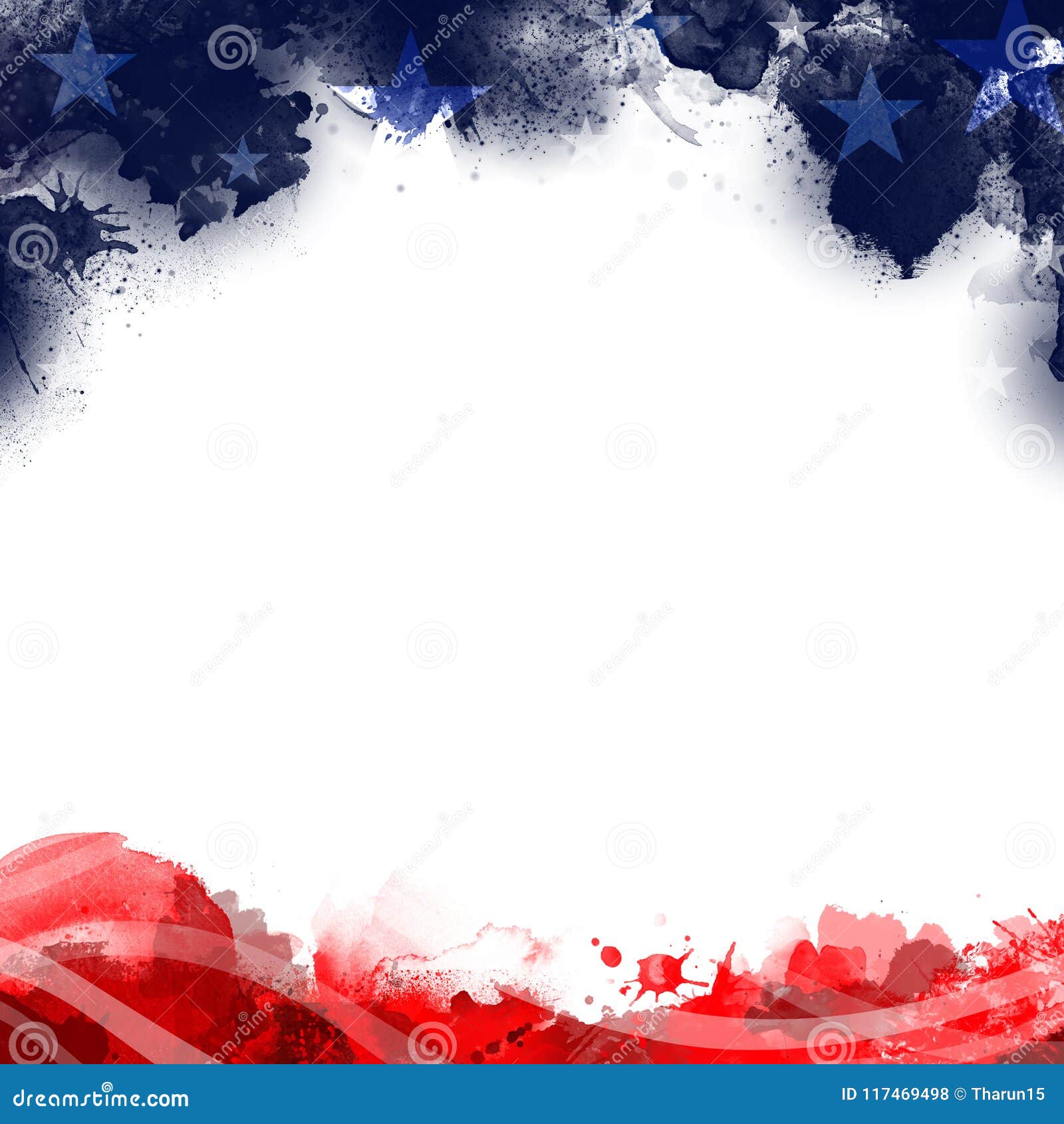 a header footer  of united states patriotic background in flag colors