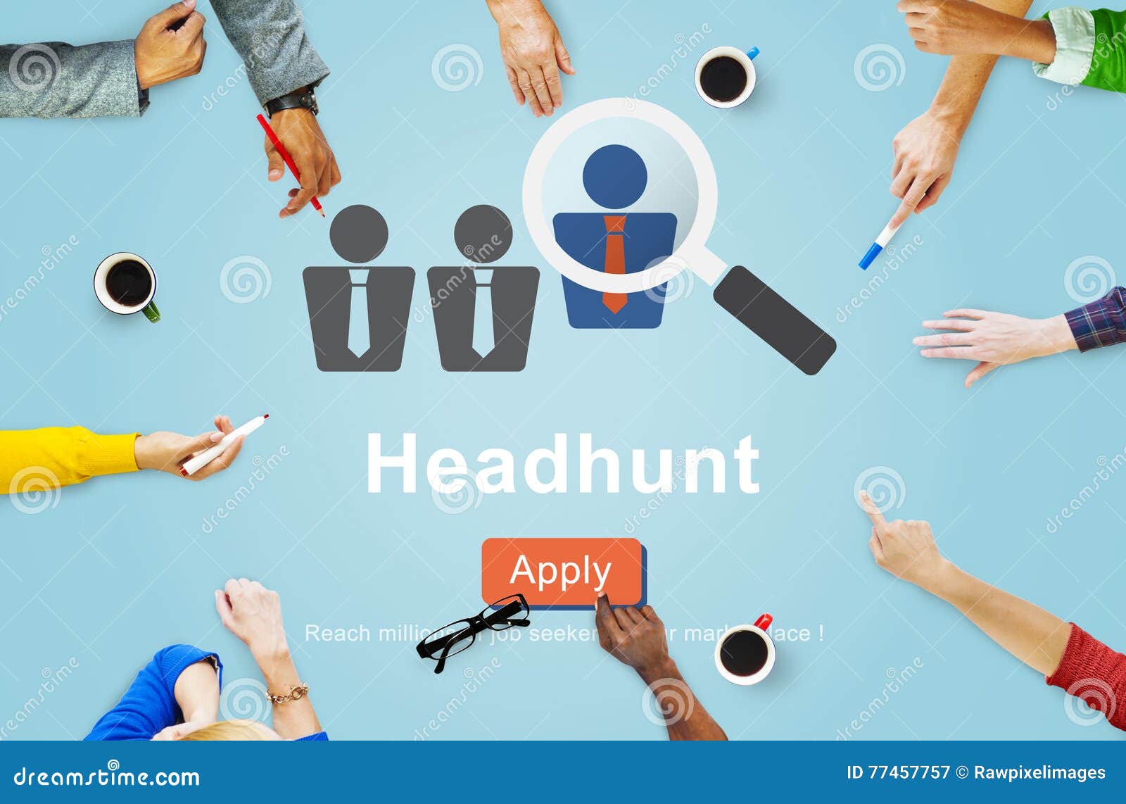 Headhunt Headhunting Hiring Human Resources Concept Stock Image Image