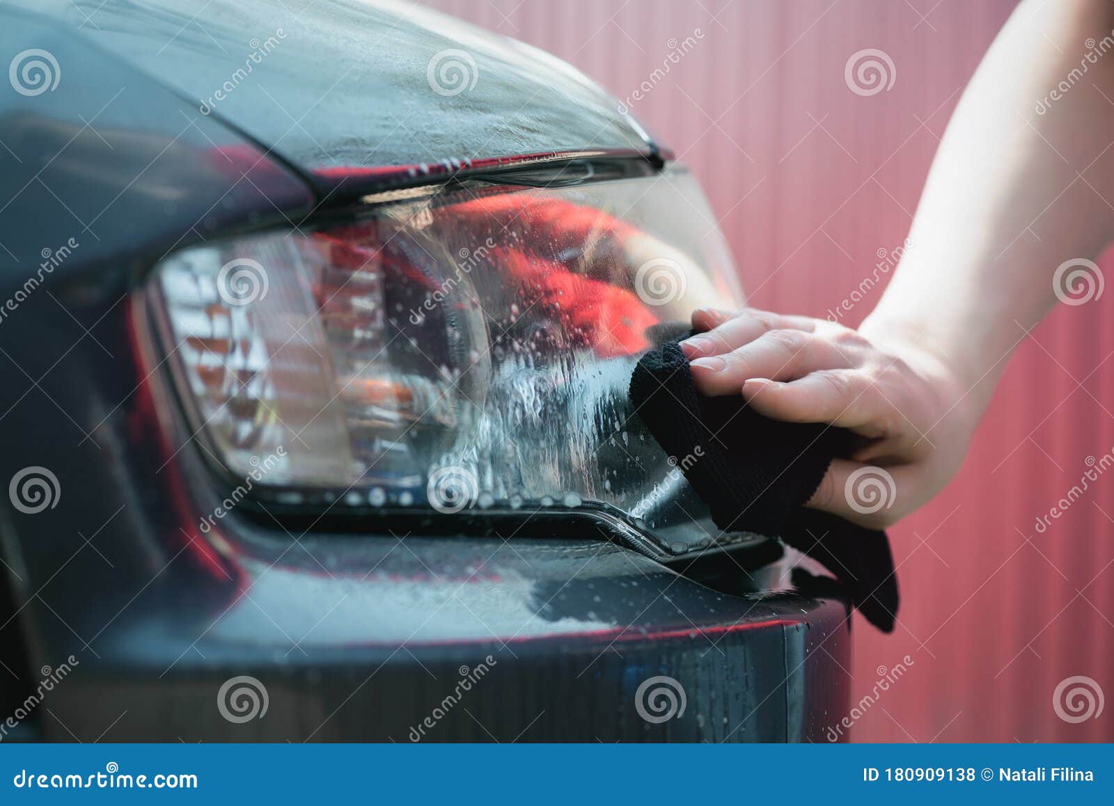 Headlight cleaning machine stock photo. Image of dusty 180909138
